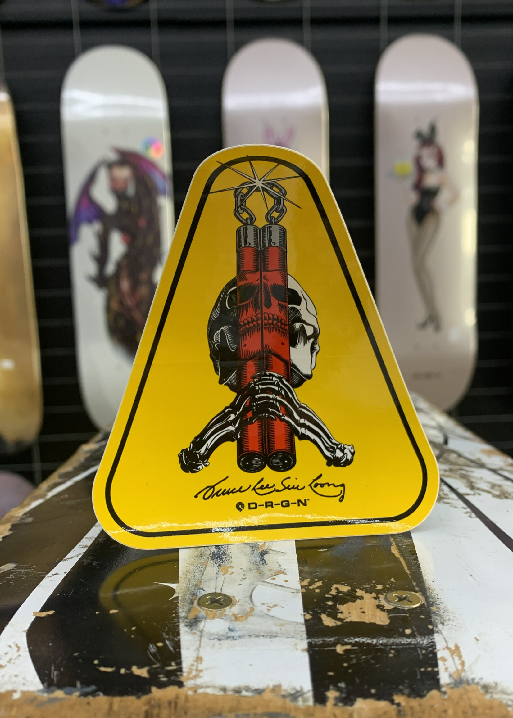 Powell Peralta POWELL PERALTA - Skull & Nunchucks Bruce Lee Sticker