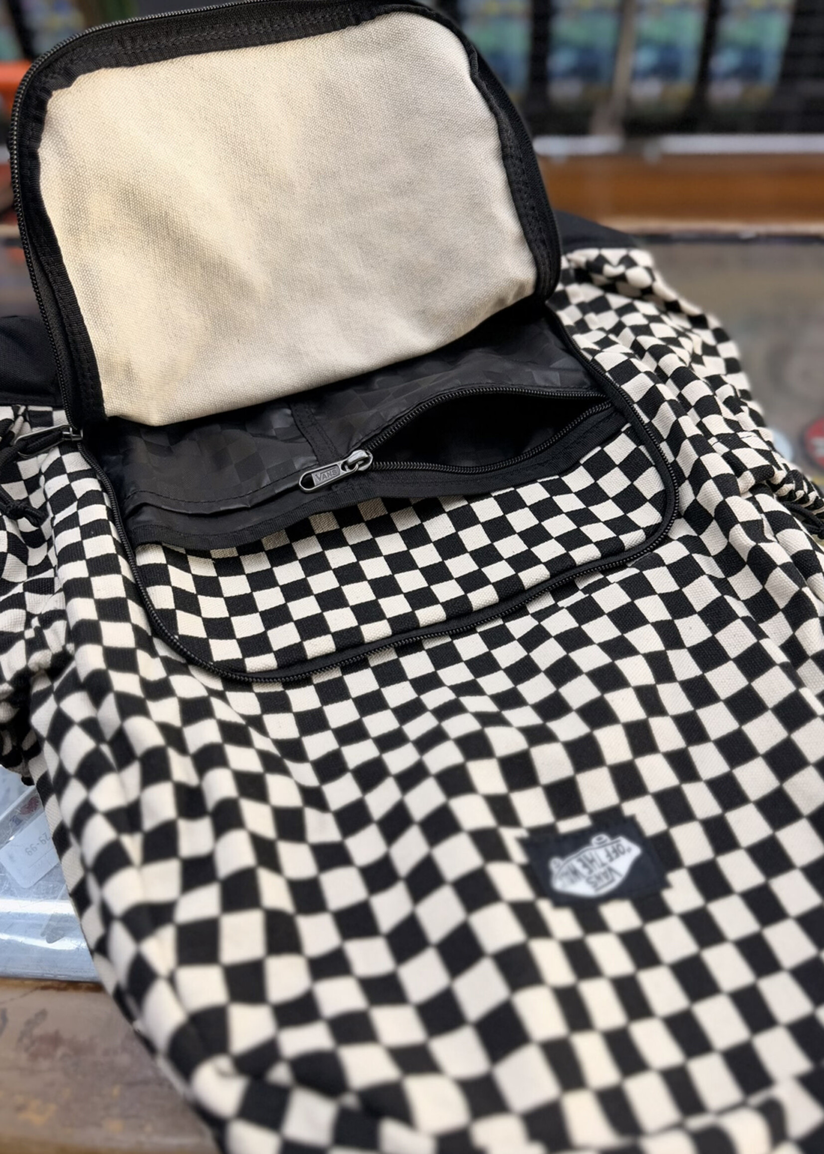 Vans VANS - New Skool Backpack - Black/Natural Checker