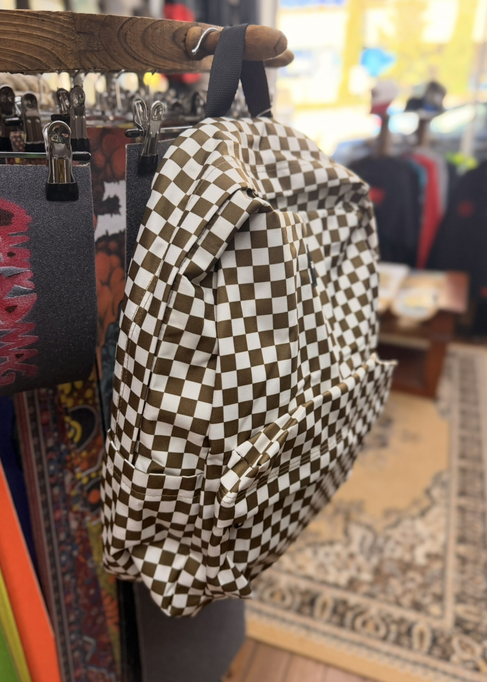 Vans VANS - Old Skool Backpack - Olive/Brown Checker