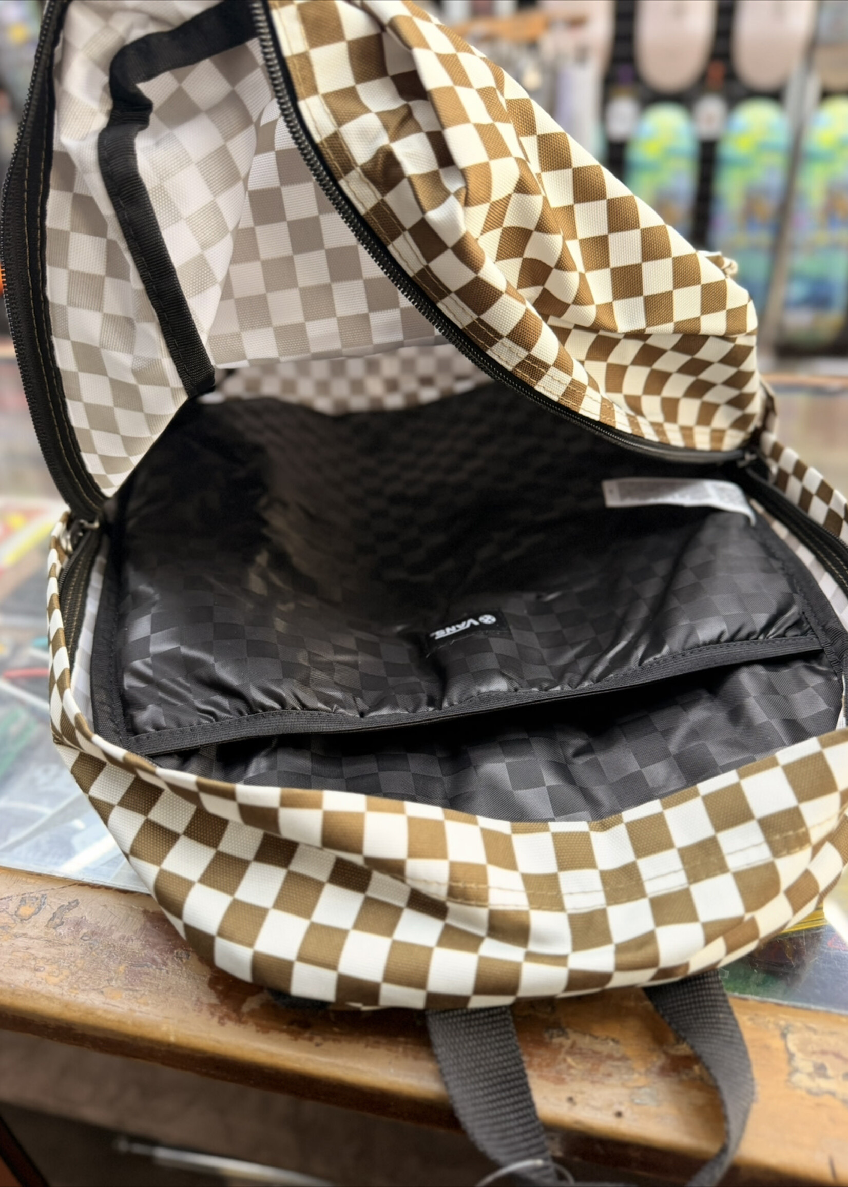 Vans VANS - Old Skool Backpack - Olive/Brown Checker