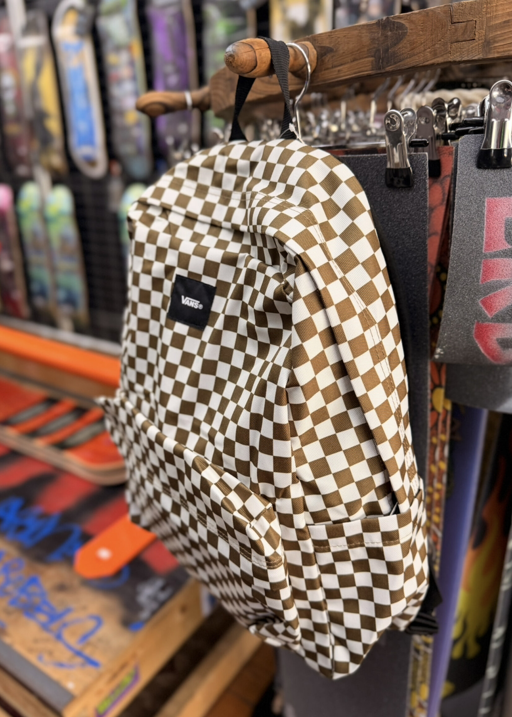 Vans VANS - Old Skool Backpack - Olive/Brown Checker