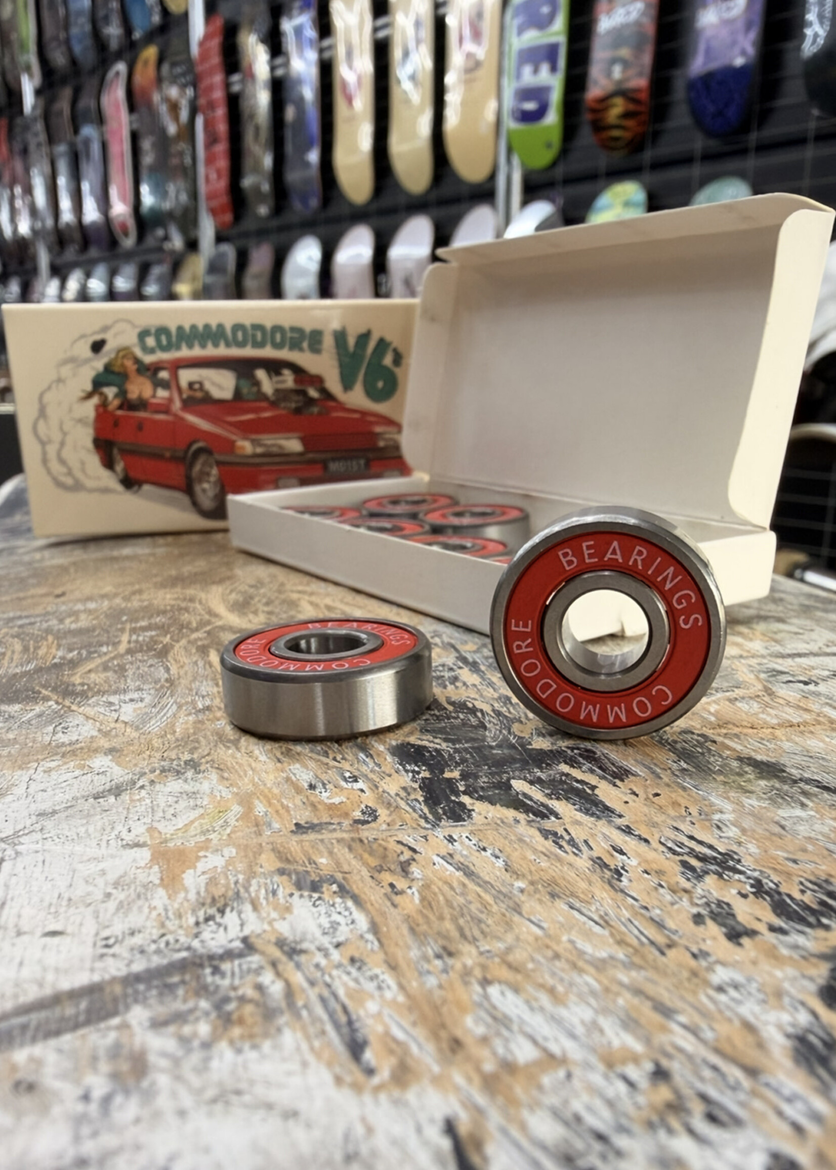 Commodore Bearings COMMODORE- V6 Bearings ABEC 6's - 8 Pack