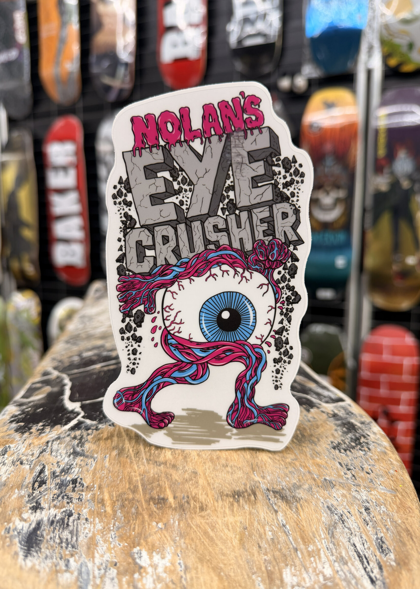HEROIN SKATEBOARDS HEROIN SKATEBOARDS - Nolan's Eye Crusher Sticker - 6"