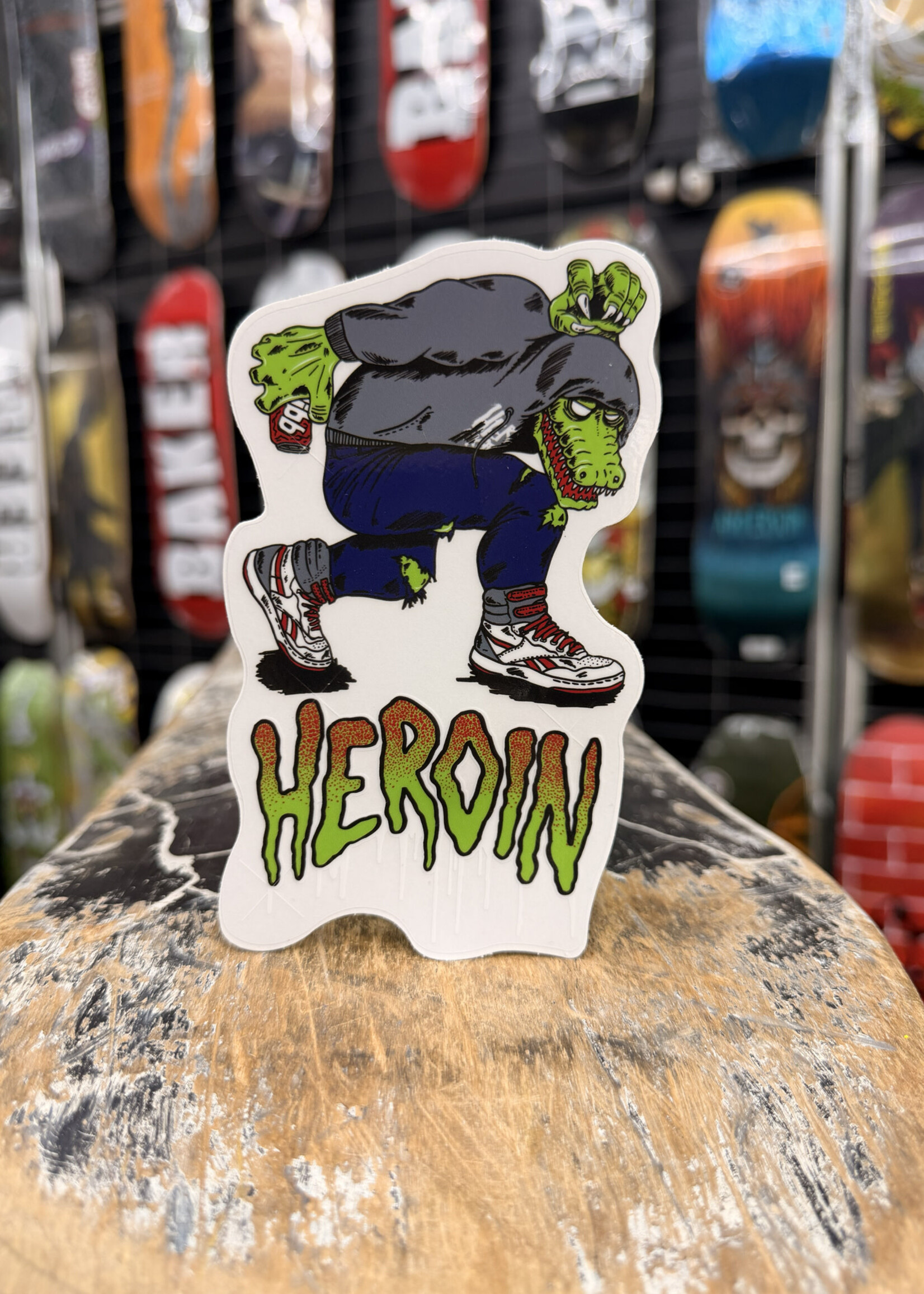 HEROIN SKATEBOARDS HEROIN SKATEBOARDS - Stomp Croc Sticker - 5.5"