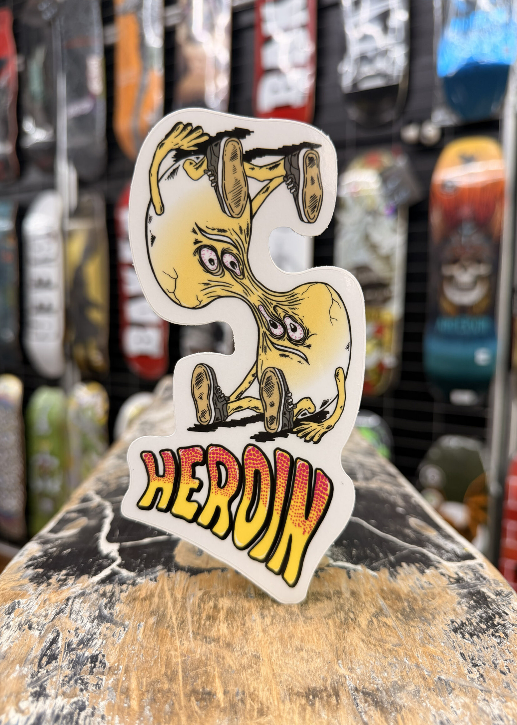 HEROIN SKATEBOARDS HEROIN SKATEBOARDS - Conjoined Egg Sticker - 6"
