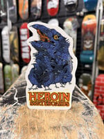 HEROIN SKATEBOARDS HEROIN SKATEBOARDS - Crows Crow Sticker - 5.75"