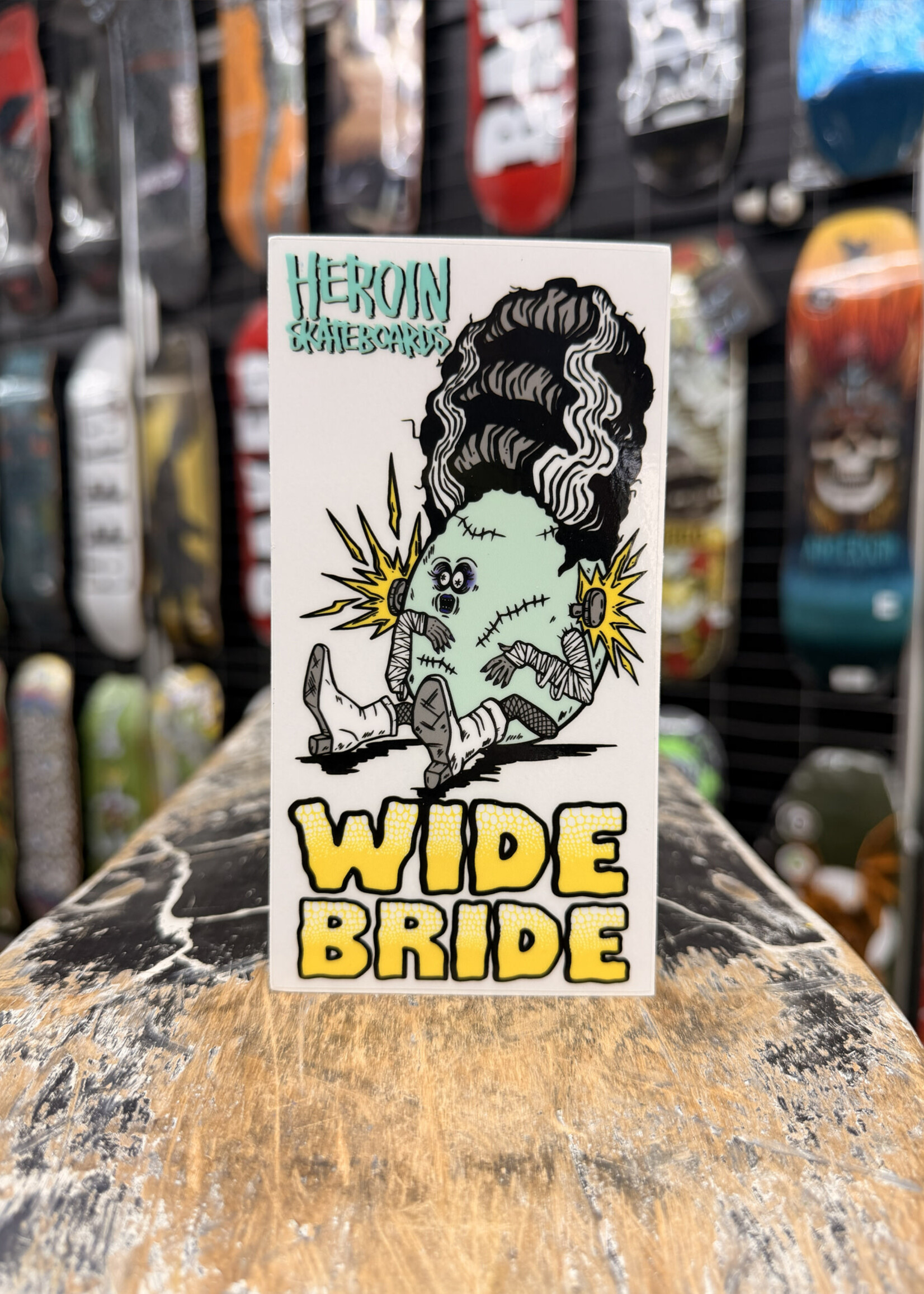 HEROIN SKATEBOARDS HEROIN SKATEBOARDS - Wide Bride Sticker - 5.7"