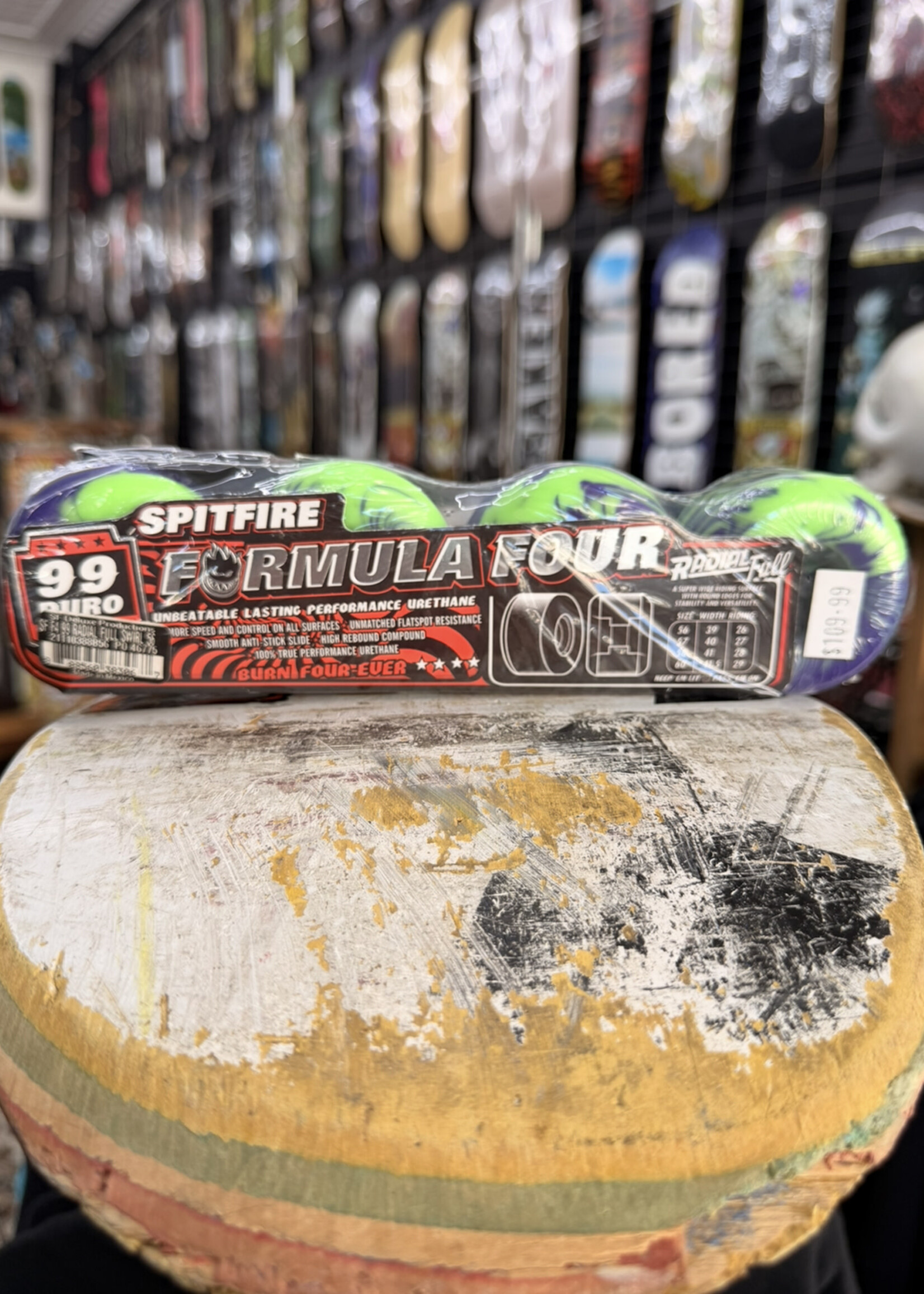 Spitfire Wheels SPITFIRE WHEELS - Formula Four Radial Full Purple/Green - 99a 56mm
