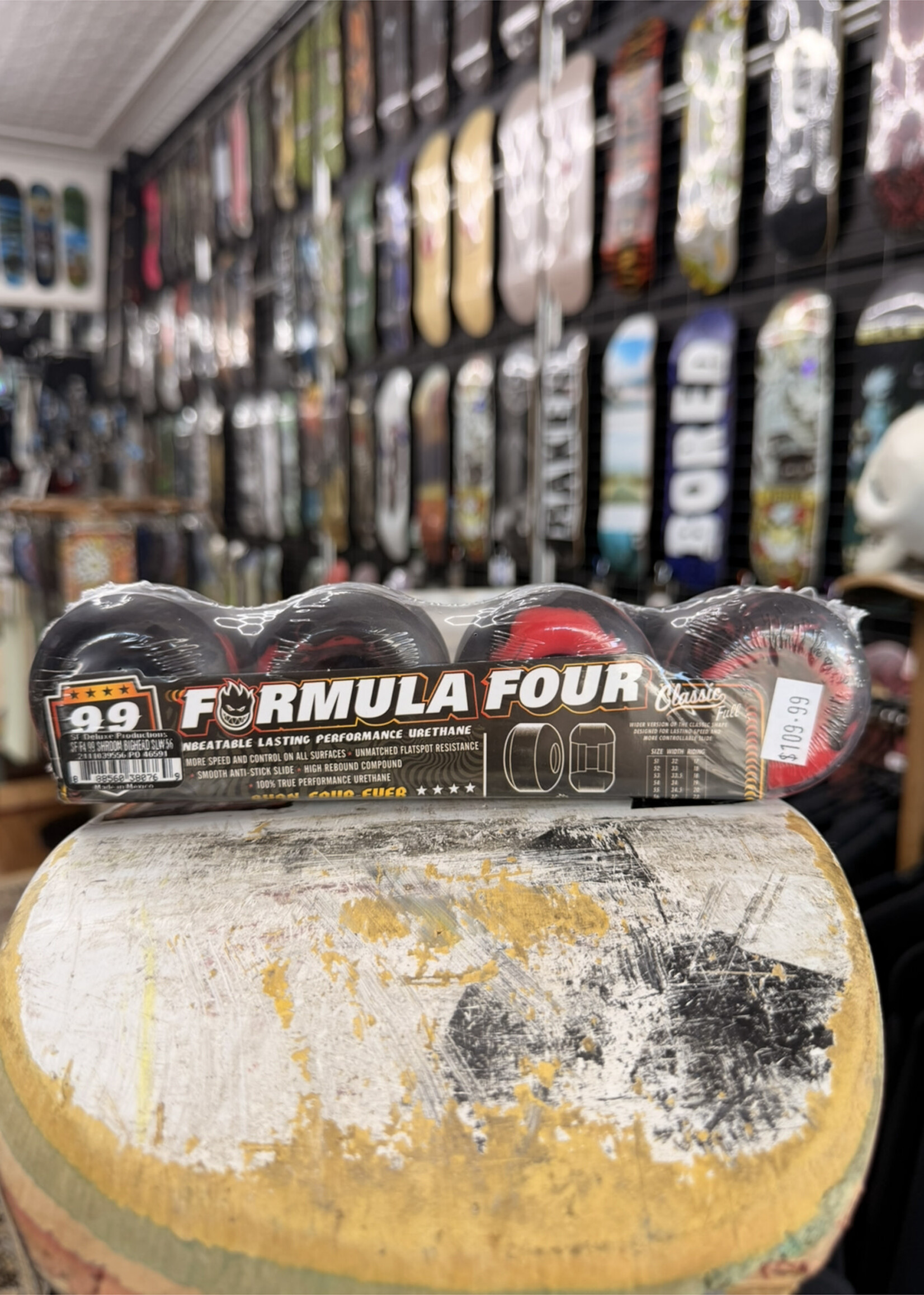 Spitfire Wheels SPITFIRE WHEELS - Formula Four Shroom Bighead Black/Red- 99a 56mm