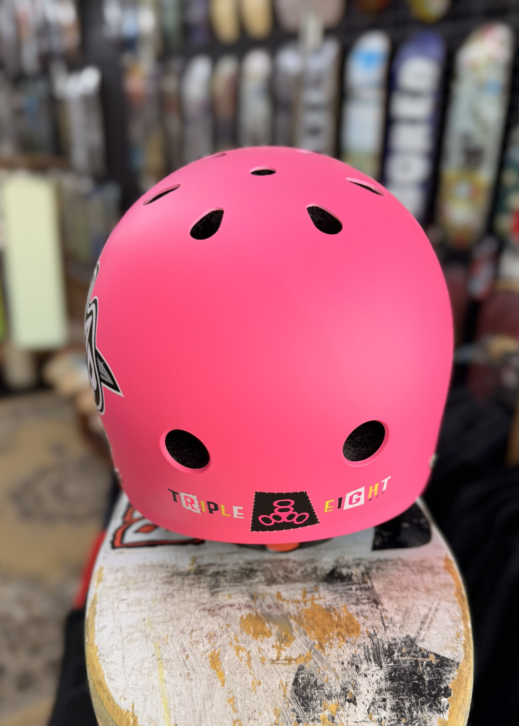 Triple 8 TRIPLE 8 - Lil 8 Certified Helmet Staab Neon Pink Rubber - Youth
