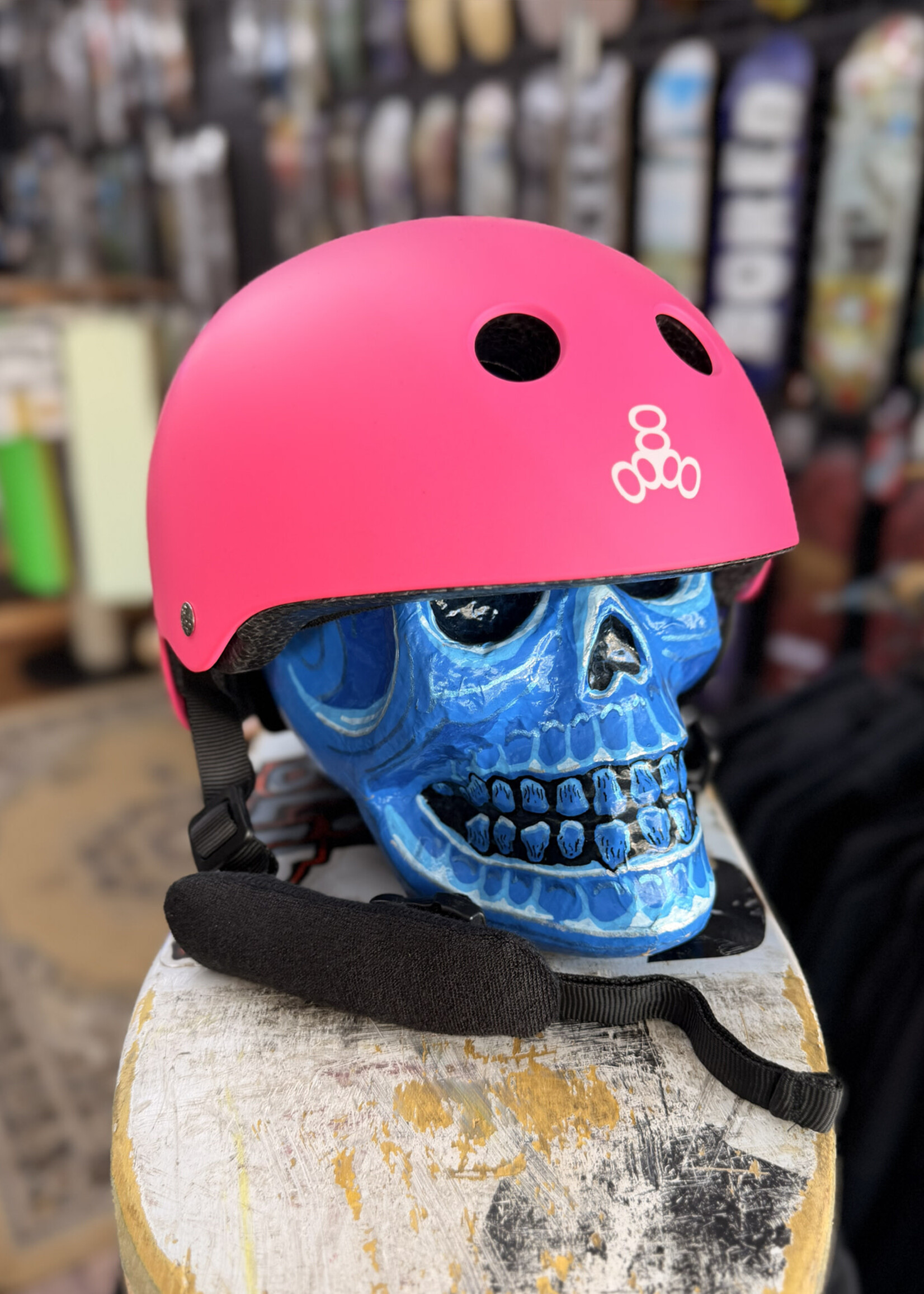 Triple 8 TRIPLE 8 - Lil 8 Certified Helmet Staab Neon Pink Rubber - Youth
