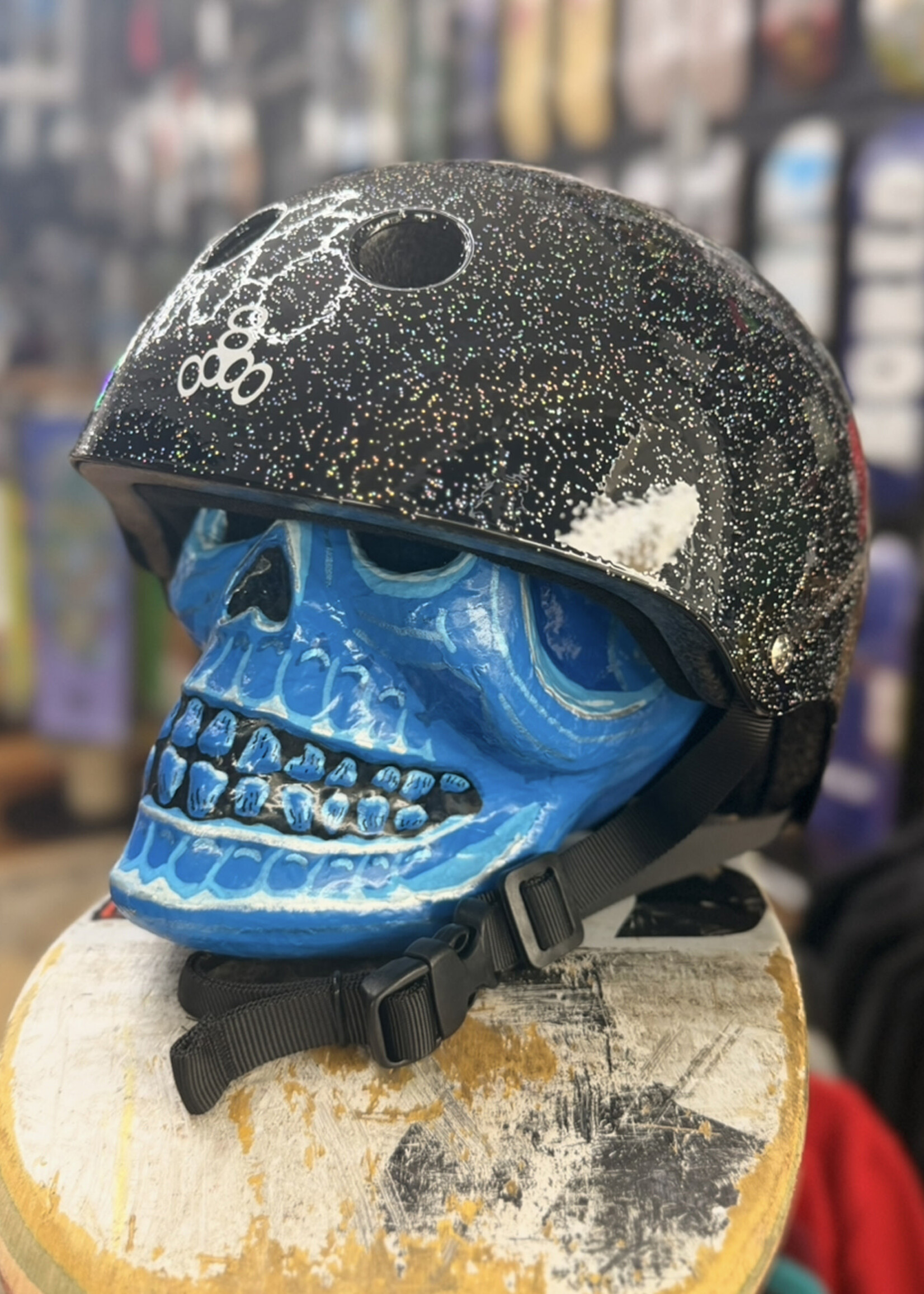Triple 8 TRIPLE 8 - Certified Helmet SweatSaver Black Glitter