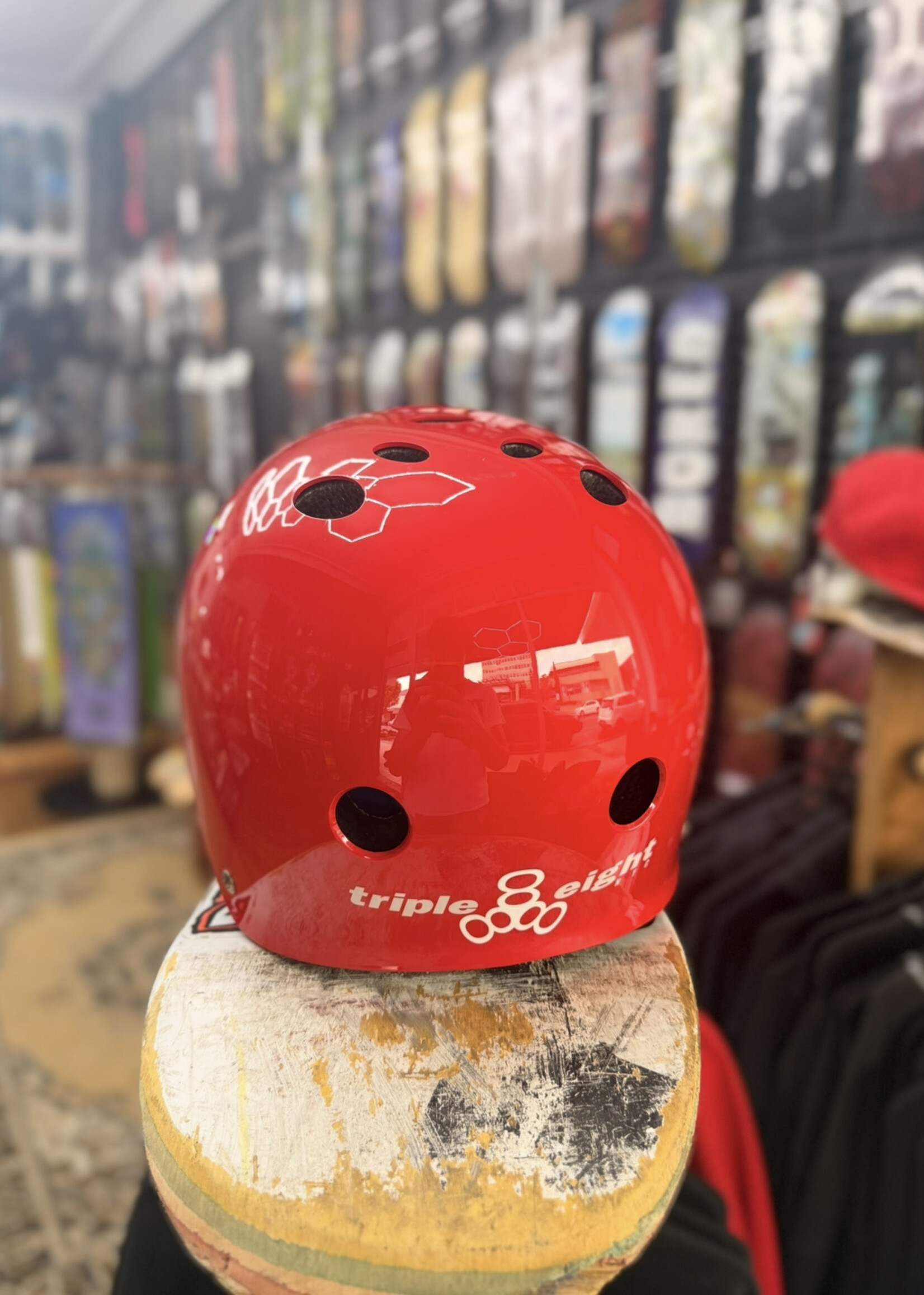 Triple 8 TRIPLE 8 - Certified Helmet SweatSaver Gloss Red