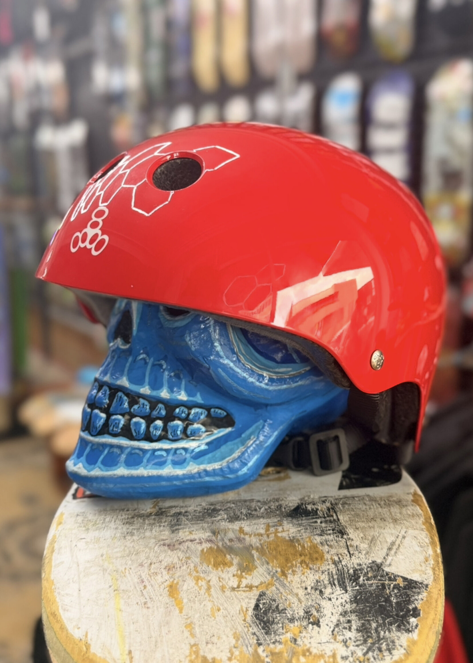 Triple 8 TRIPLE 8 - Certified Helmet SweatSaver Gloss Red