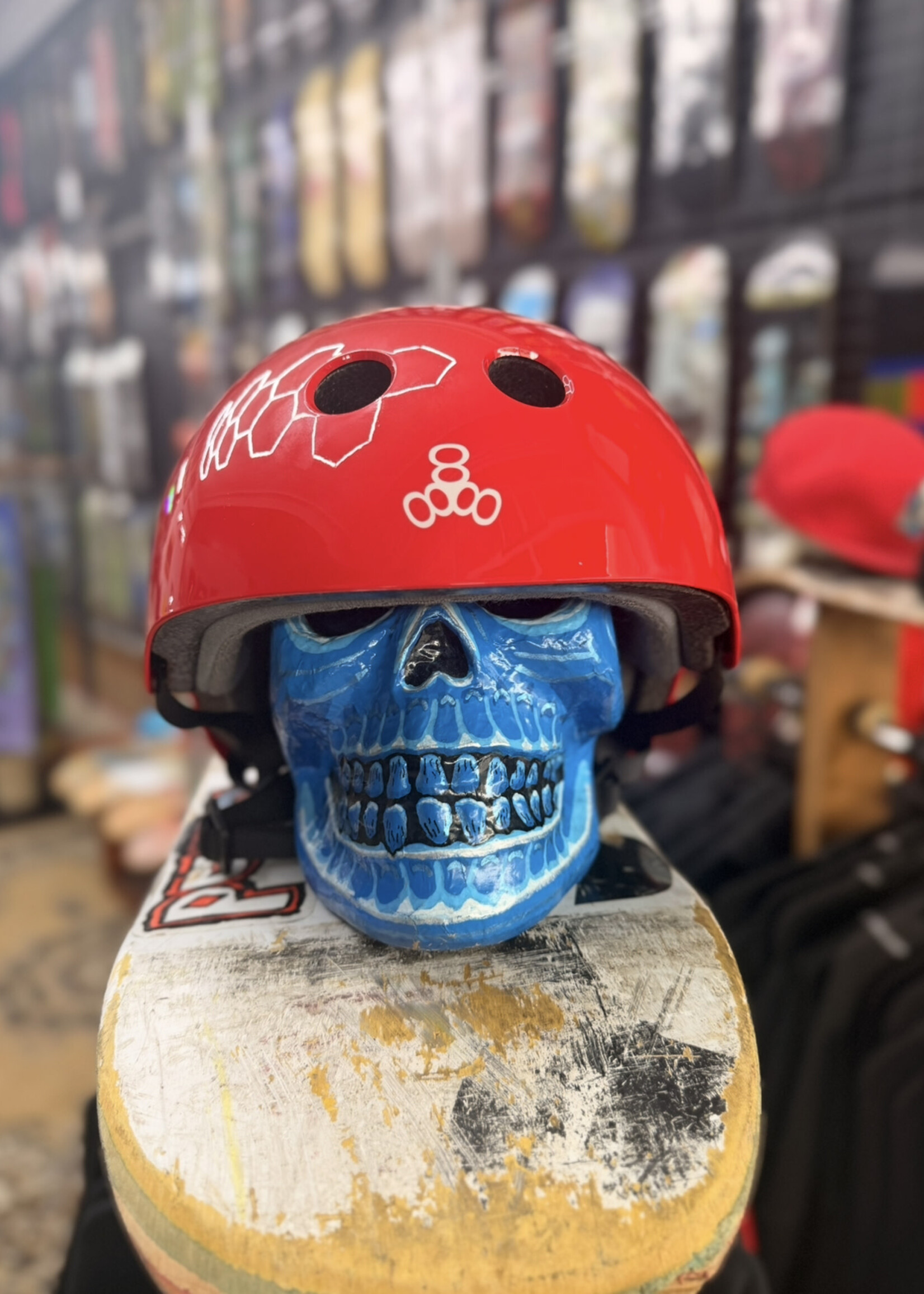 Triple 8 TRIPLE 8 - Certified Helmet SweatSaver Gloss Red