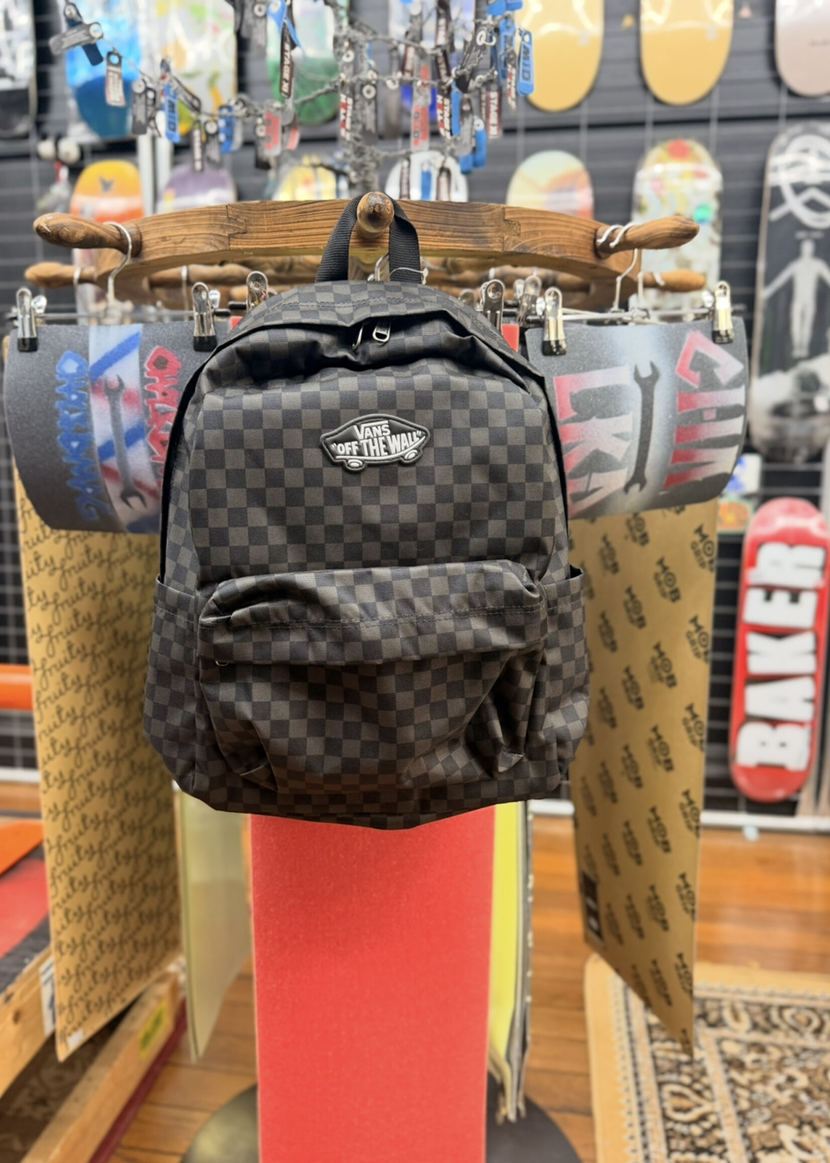 Vans VANS - Old Skool Grom Backpack - Black/Charcoal Checker