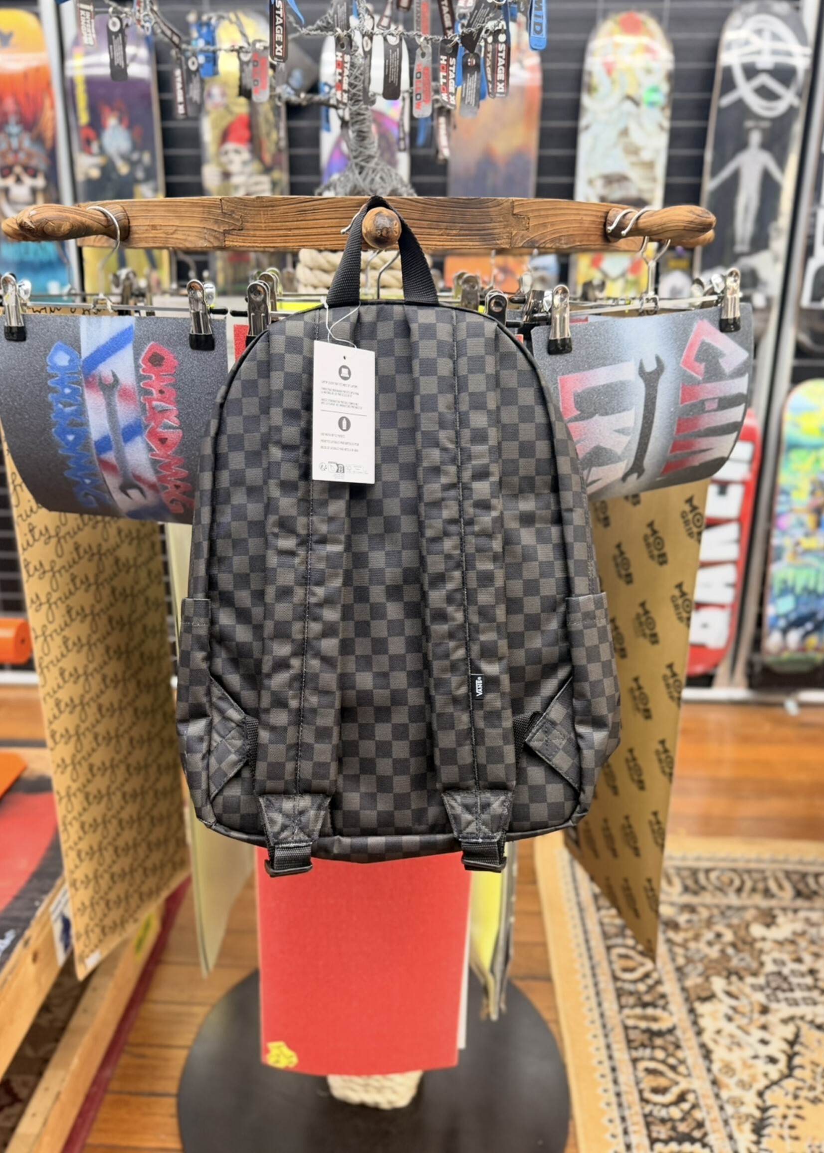 Vans VANS - Old Skool Grom Backpack - Black/Charcoal Checker