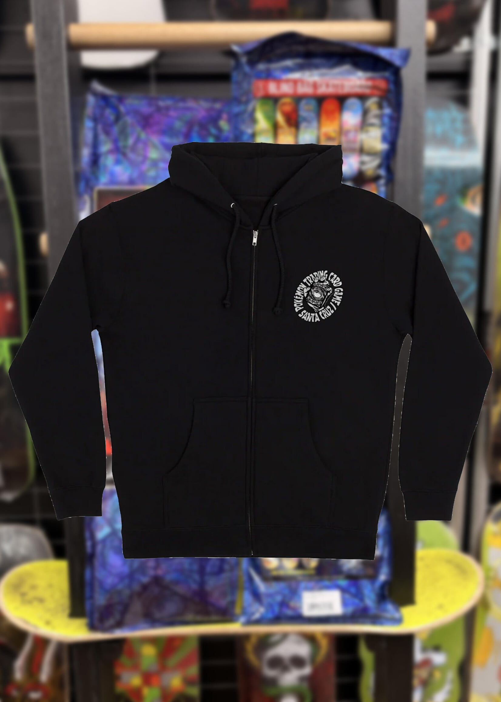 Santa Cruz SANTA CRUZ - Pokémon TCG Hand Heavyweight Zip-Up Hoodie Black