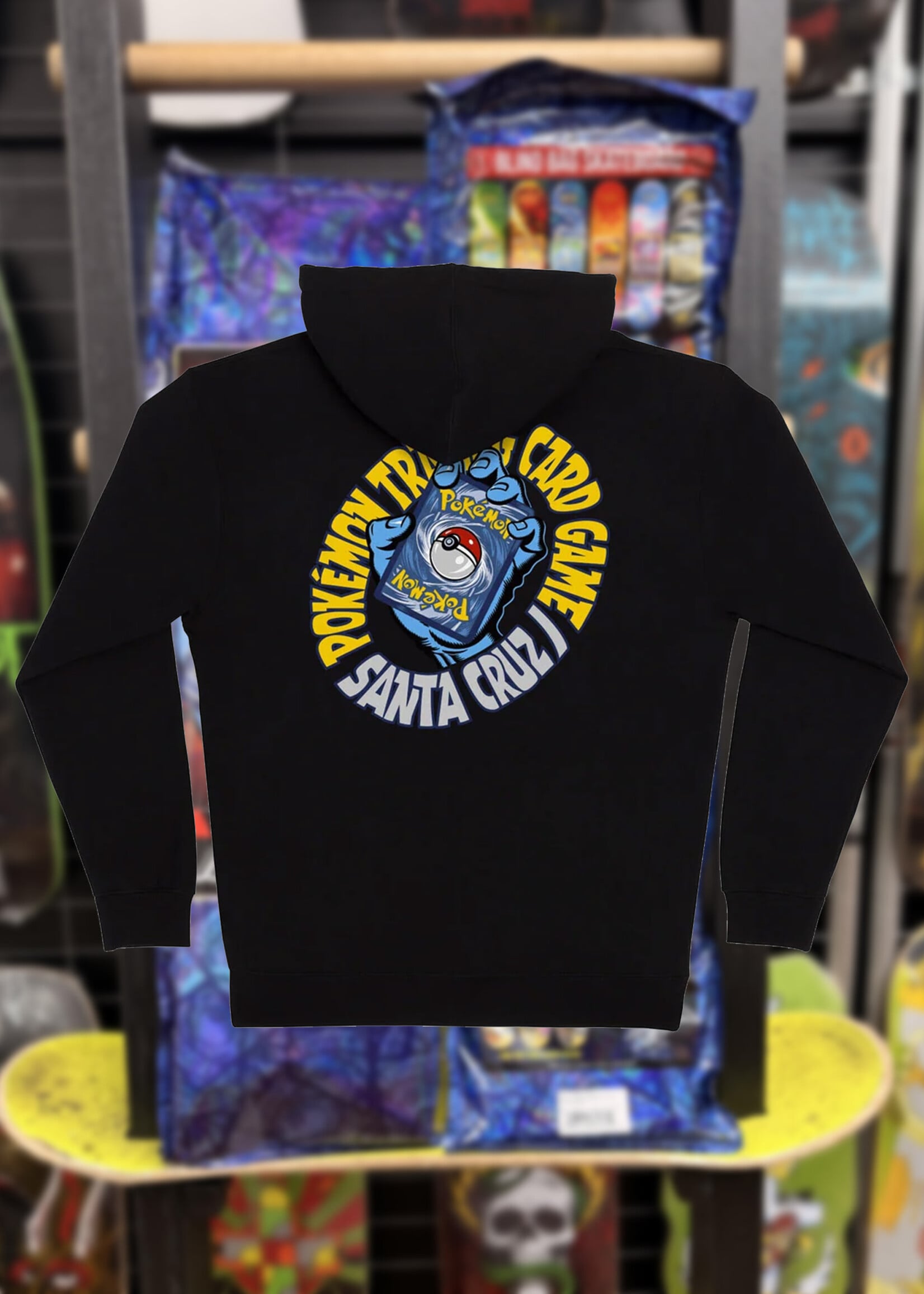 Santa Cruz SANTA CRUZ - Pokémon TCG Hand Heavyweight Zip-Up Hoodie Black
