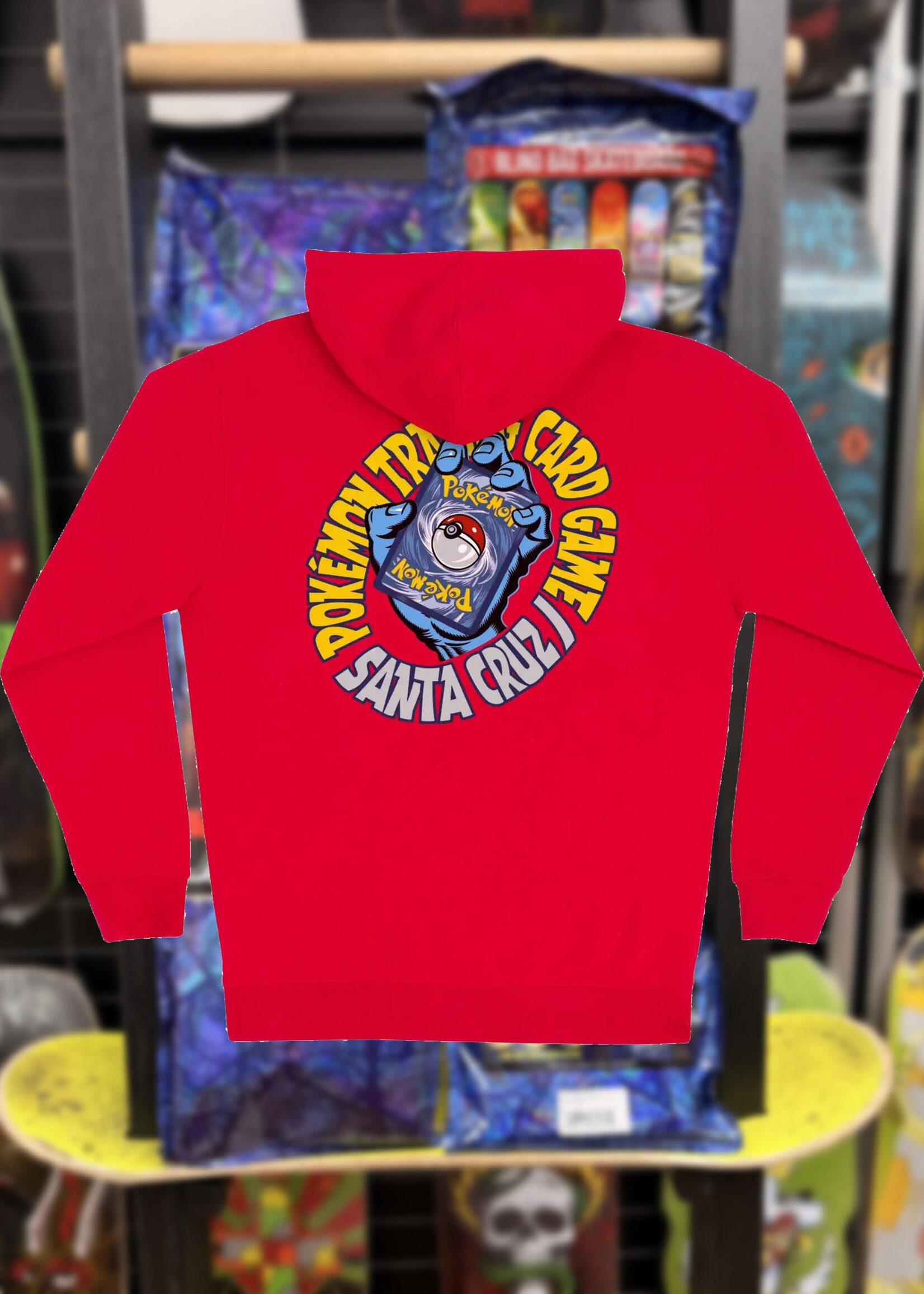 Santa Cruz SANTA CRUZ - Pokémon TCG Hand Heavyweight Zip-Up Hoodie Red