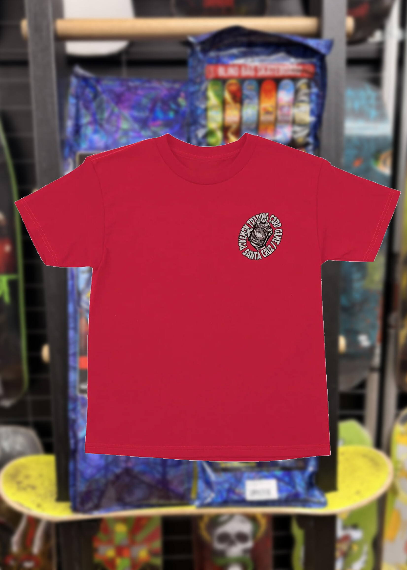 Santa Cruz SANTA CRUZ - Pokémon TCG Hand Midweight Tee Red Youth