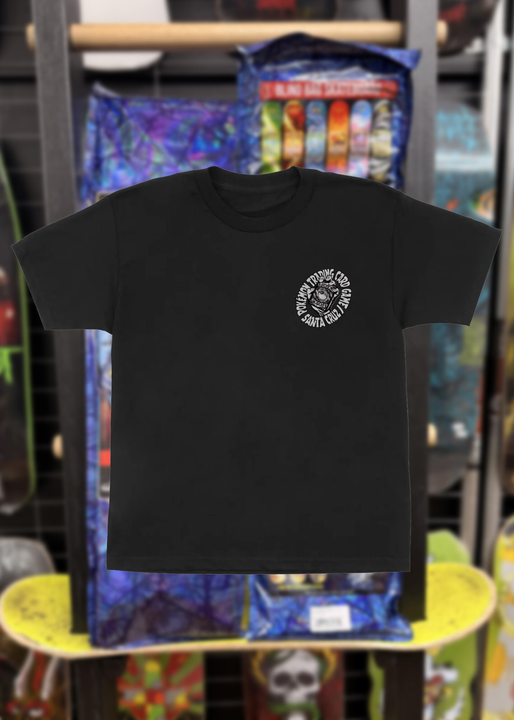 Santa Cruz SANTA CRUZ - Pokémon TCG Hand Midweight Tee Black Youth