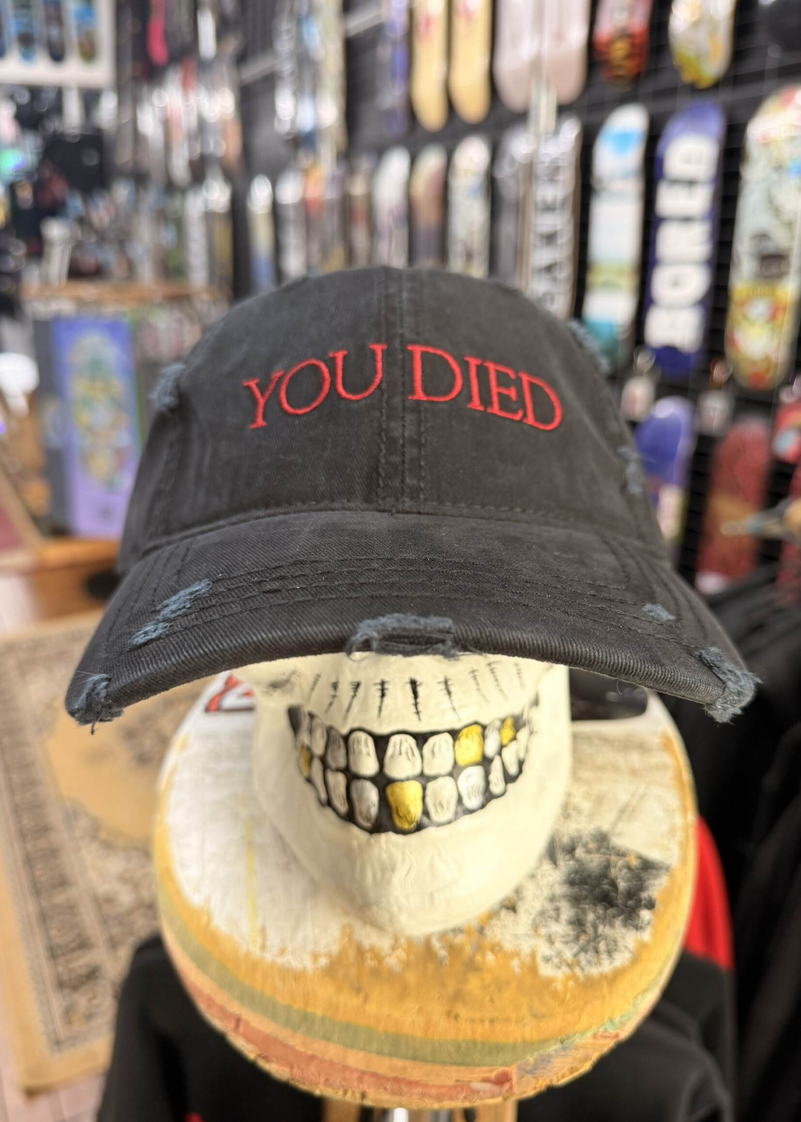 Welcome WELCOME SKATEBOARDS - Dark Souls You Died Distressed Twill Cap