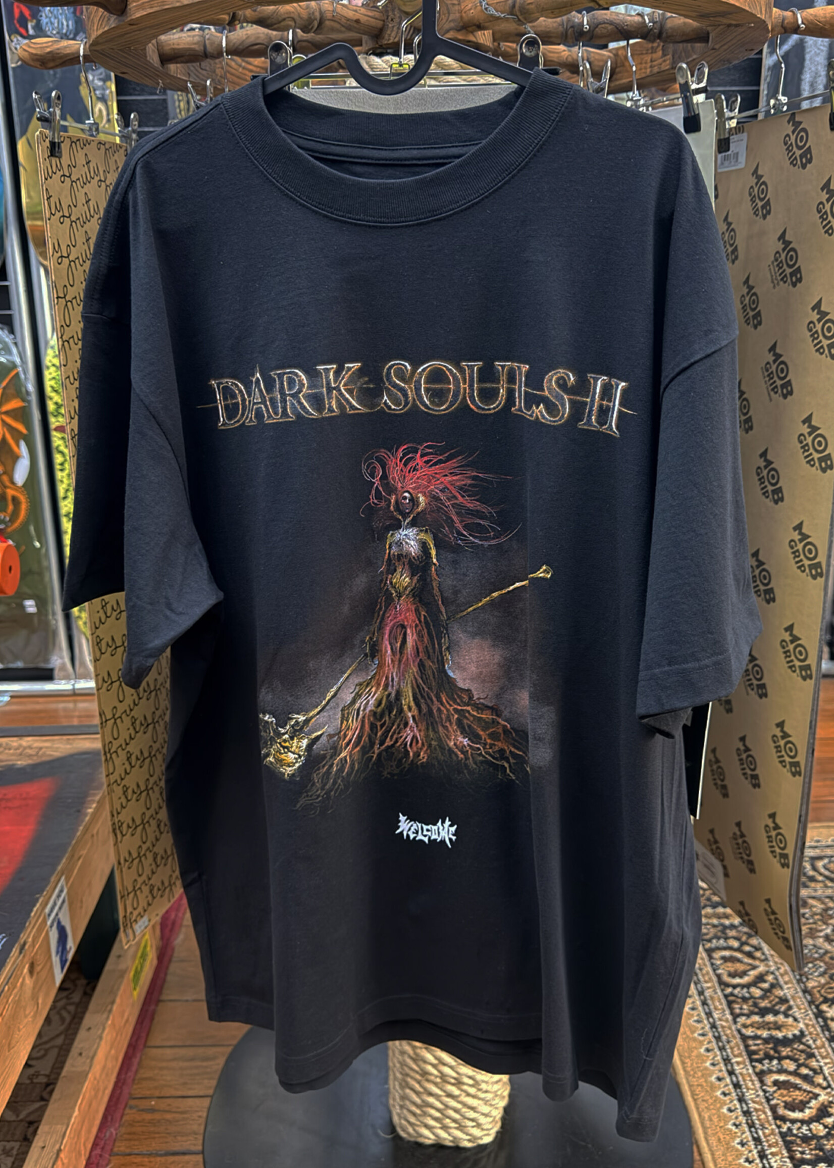 Welcome WELCOME SKATEBOARDS - Dark Souls Elana Boxy Tee Black - Large
