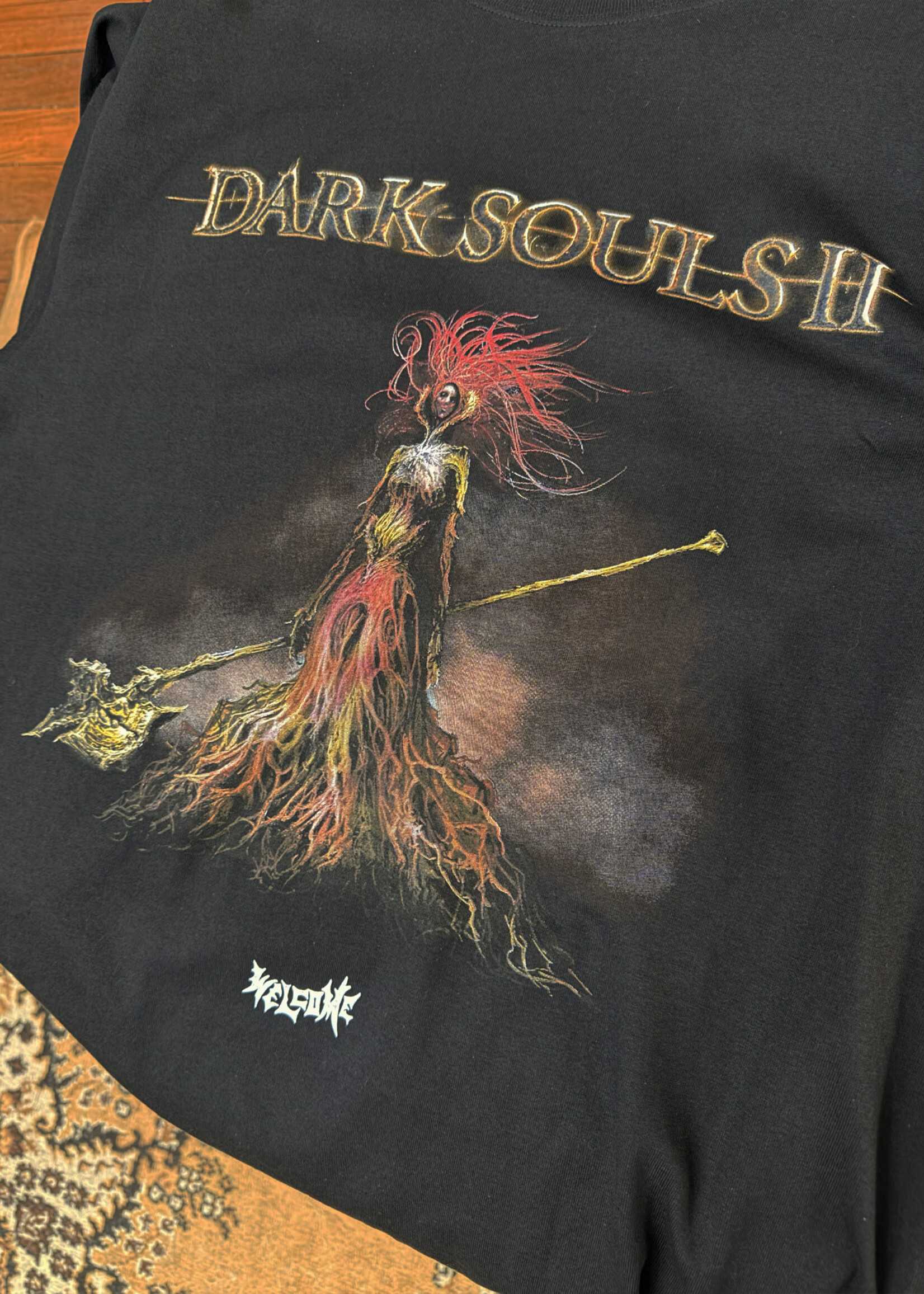 Welcome WELCOME SKATEBOARDS - Dark Souls Elana Boxy Tee Black - Large