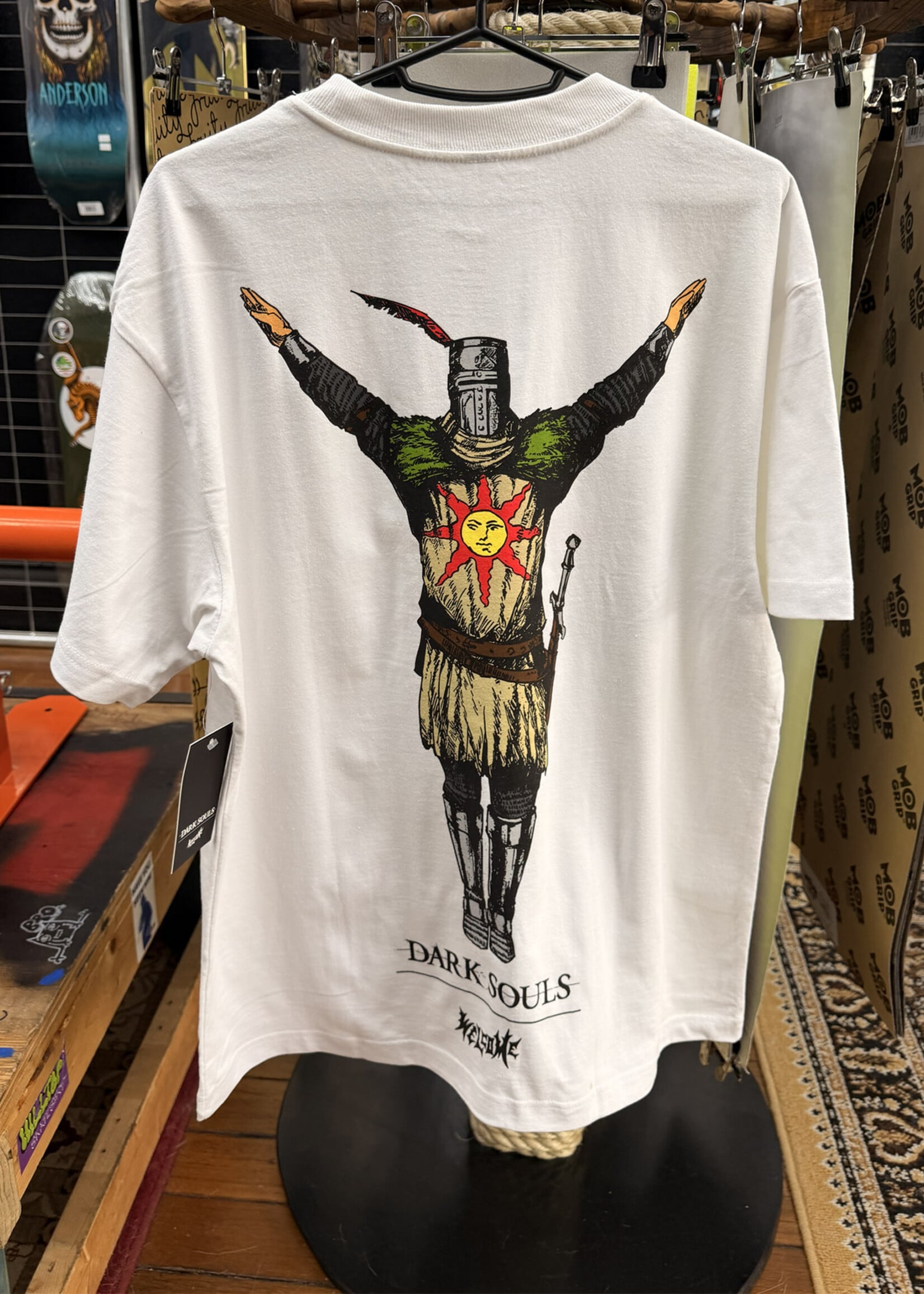Welcome WELCOME SKATEBOARDS - Dark Souls Solaire Boxy Tee White