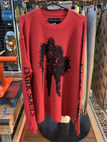 Welcome WELCOME SKATEBOARDS - Dark Souls Kirk Raw Hem Thermal Vintage Red - Large