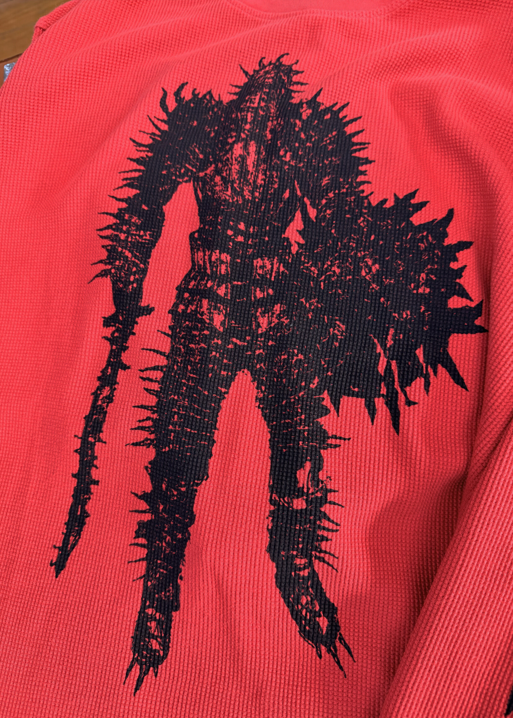 Welcome WELCOME SKATEBOARDS - Dark Souls Kirk Raw Hem Thermal Vintage Red - Large