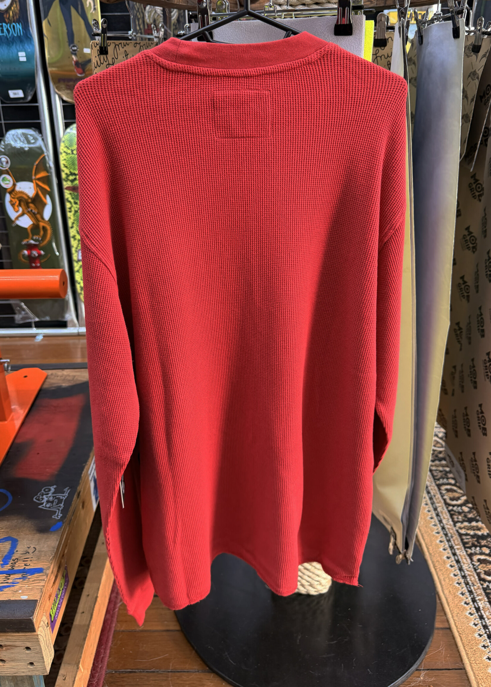 Welcome WELCOME SKATEBOARDS - Dark Souls Kirk Raw Hem Thermal Vintage Red - Large