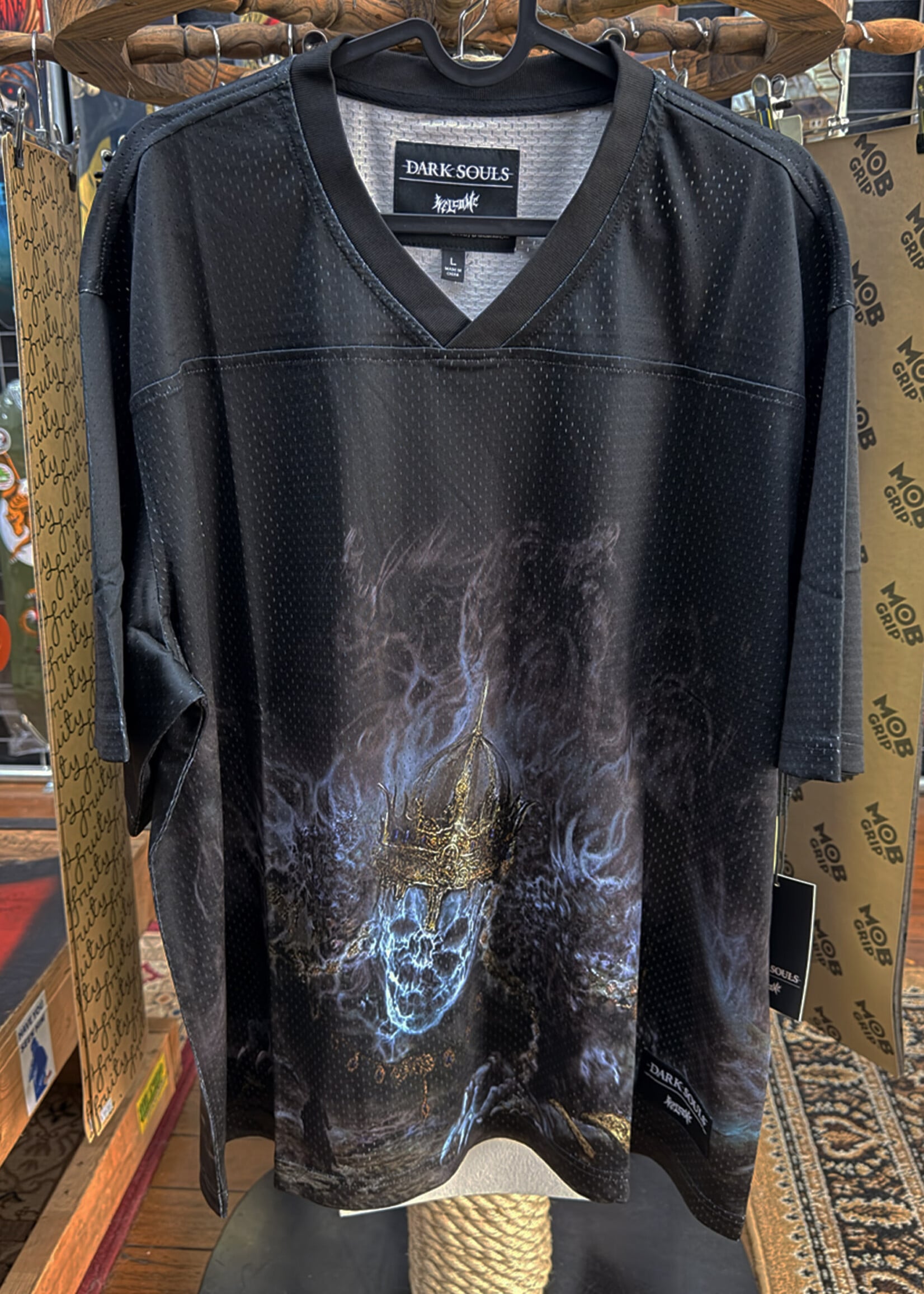 Welcome WELCOME SKATEBOARDS - Dark Souls Wolnir Mesh Jersey Black - Large