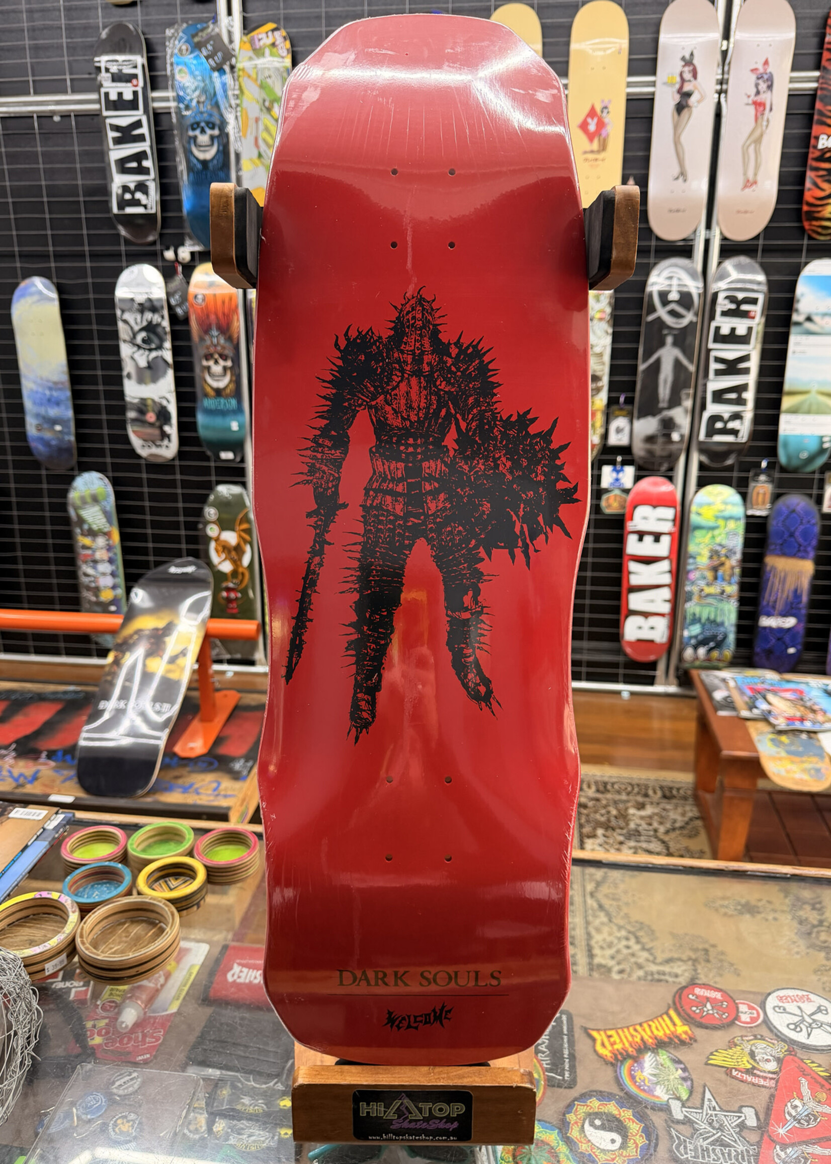 Welcome WELCOME SKATEBOARDS - Dark Souls Kirk on Dark Lord Red Dip - 9.85"
