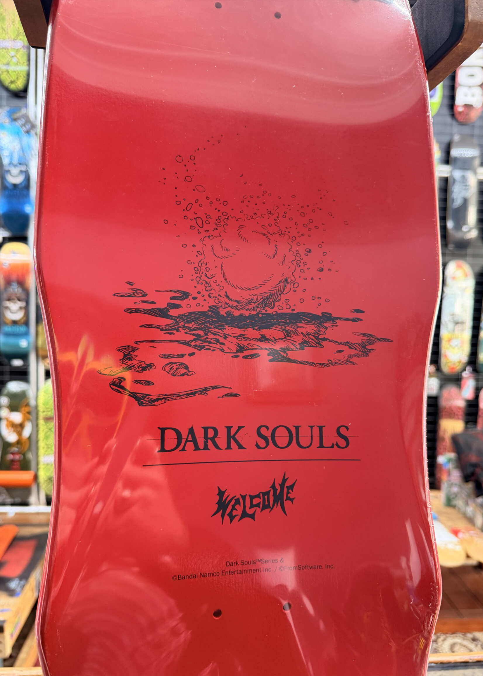Welcome WELCOME SKATEBOARDS - Dark Souls Kirk on Dark Lord Red Dip - 9.85"
