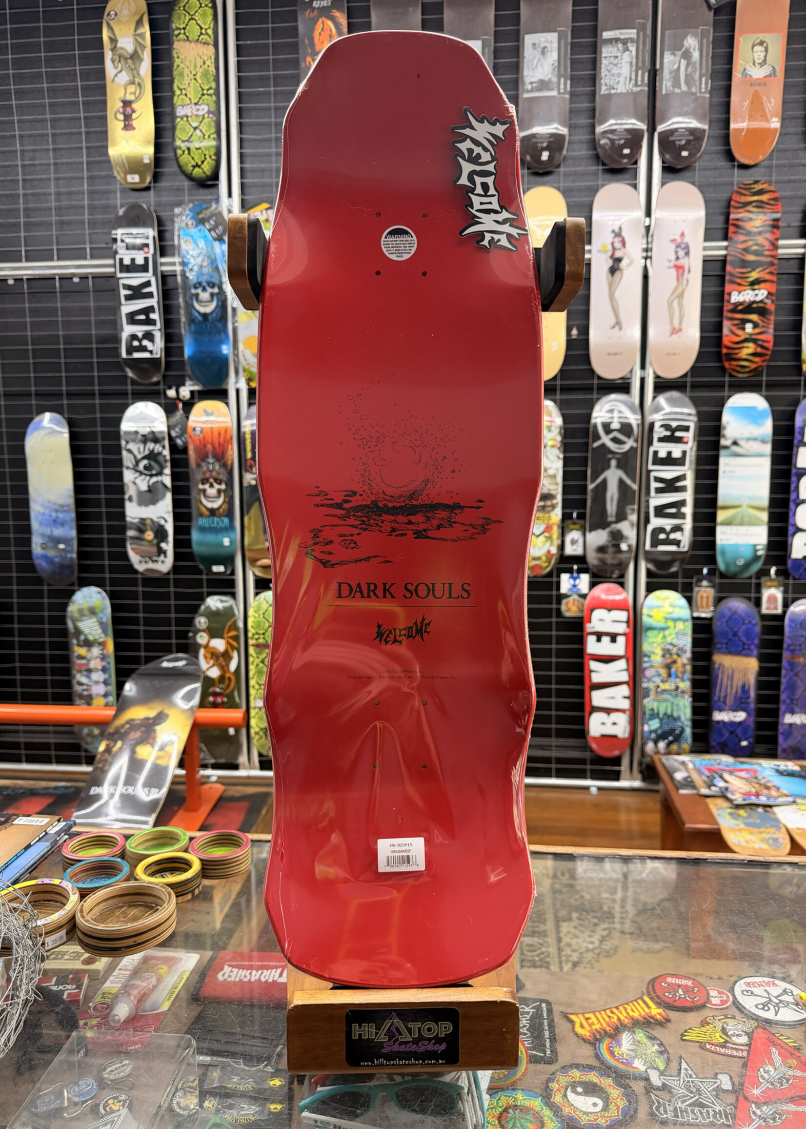 Welcome WELCOME SKATEBOARDS - Dark Souls Kirk on Dark Lord Red Dip - 9.85"