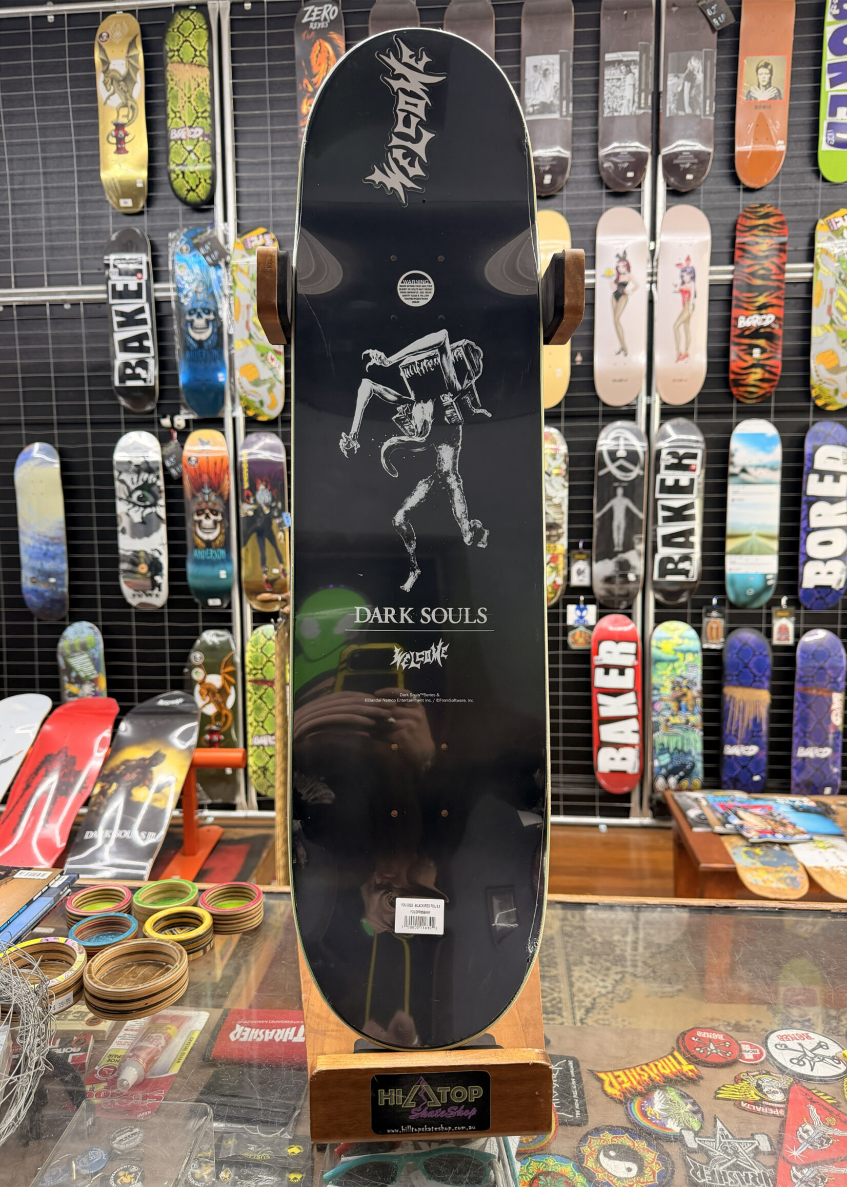 Welcome WELCOME SKATEBOARDS - Dark Souls You Died on Popsicle Black/Red Foil - 8.5"