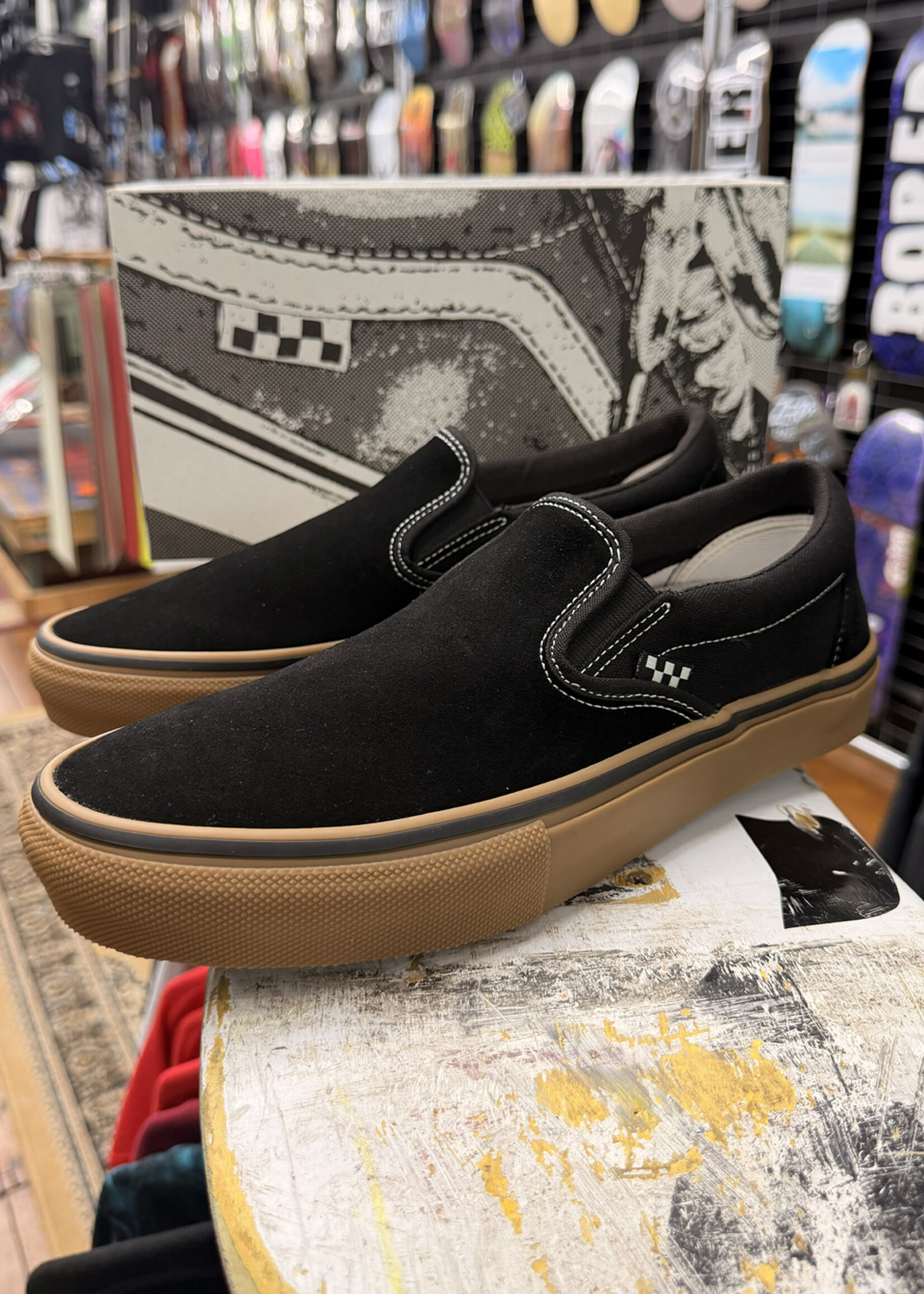 Vans VANS - Skate Slip-On Black/Gum/White