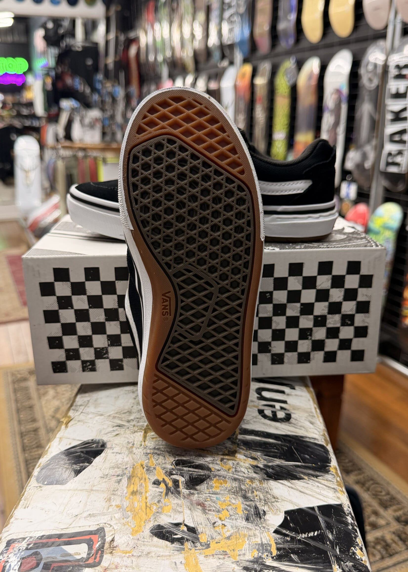 Vans VANS - Skate Kids Kyle Walker Wafflecup V Black/White Shoes - Youth Sizing