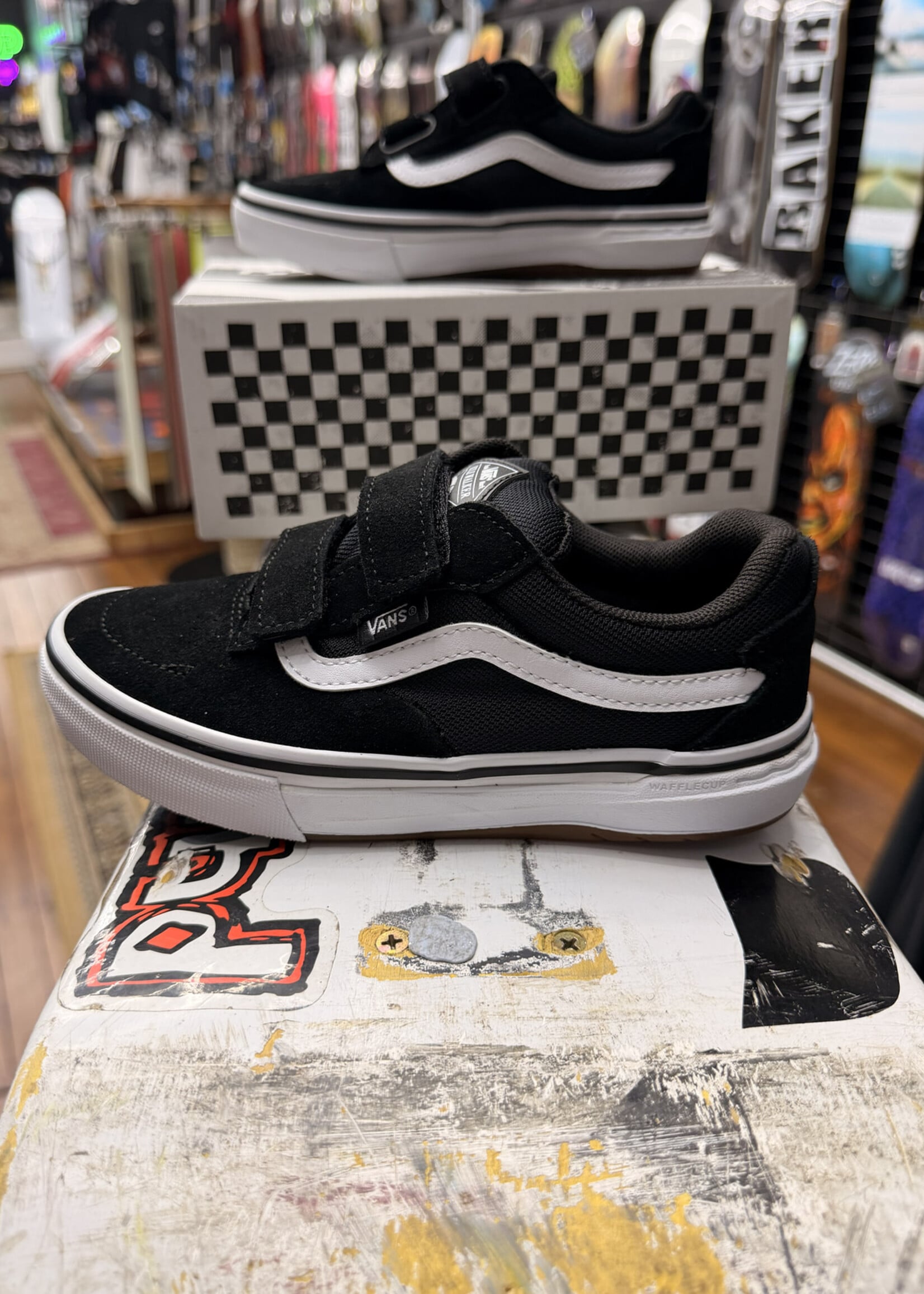 Vans VANS - Skate Kids Kyle Walker Wafflecup V Black/White Shoes - Youth Sizing