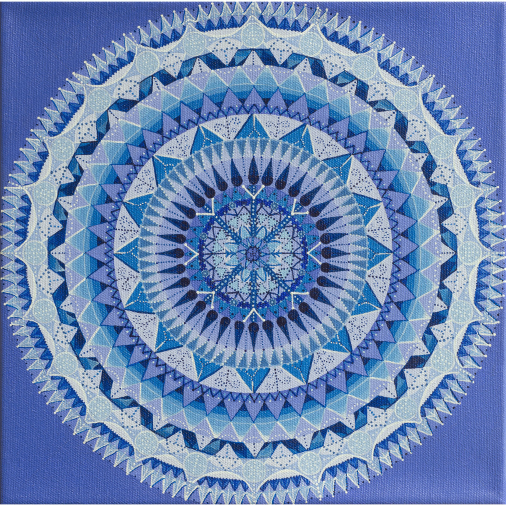 Stirling Studios "Blue Ice" Mandala - Archival Giclee Paper Print - Unframed