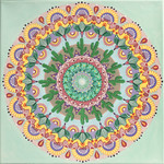 Stirling Studios "Pastel Cactus" Mandala Canvas Print