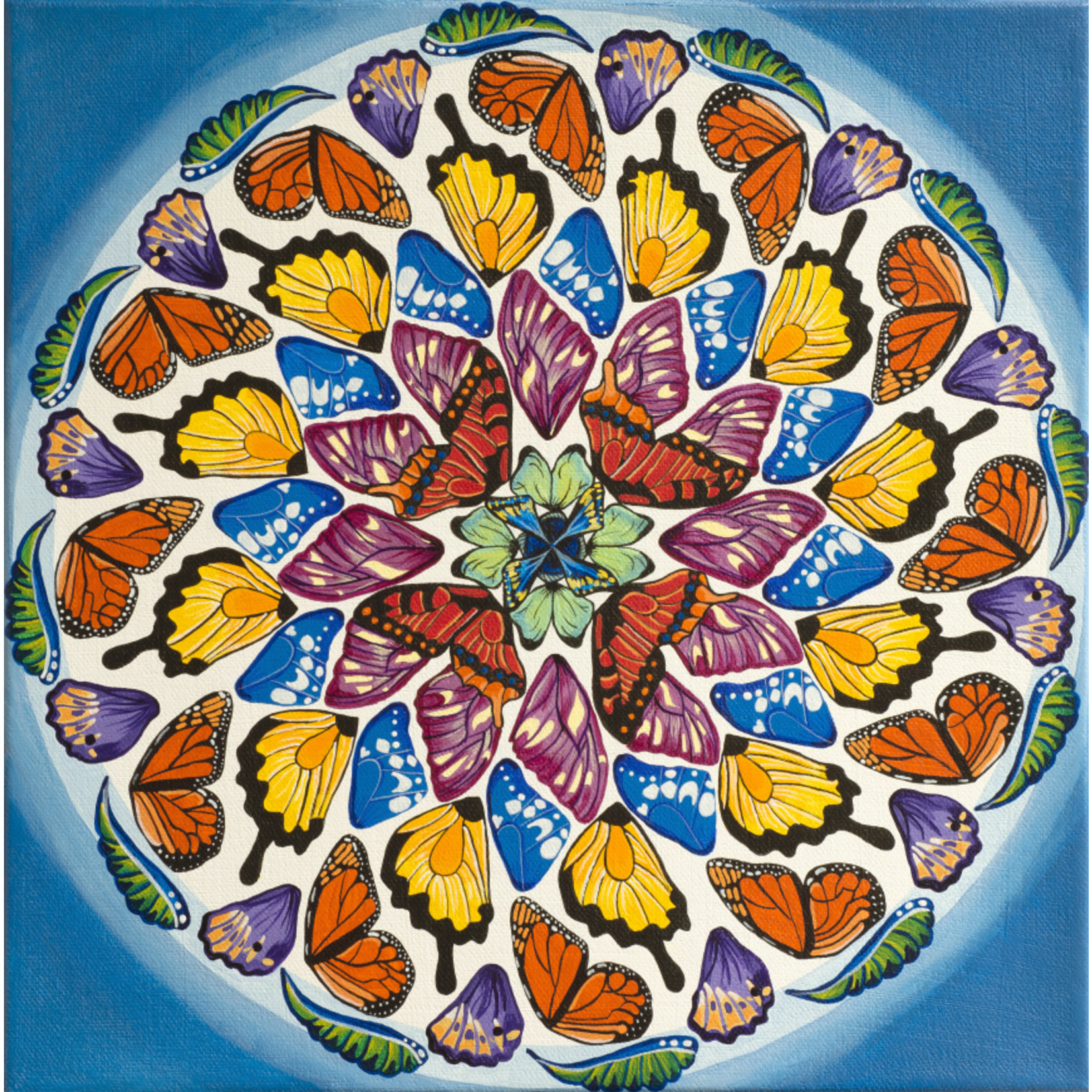 Stirling Studios "Butterflies" Mandala Canvas Print