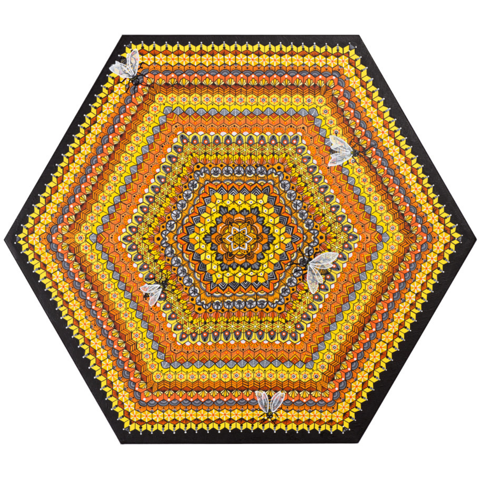 Stirling Studios "Honey Hex" Mandala Canvas Print