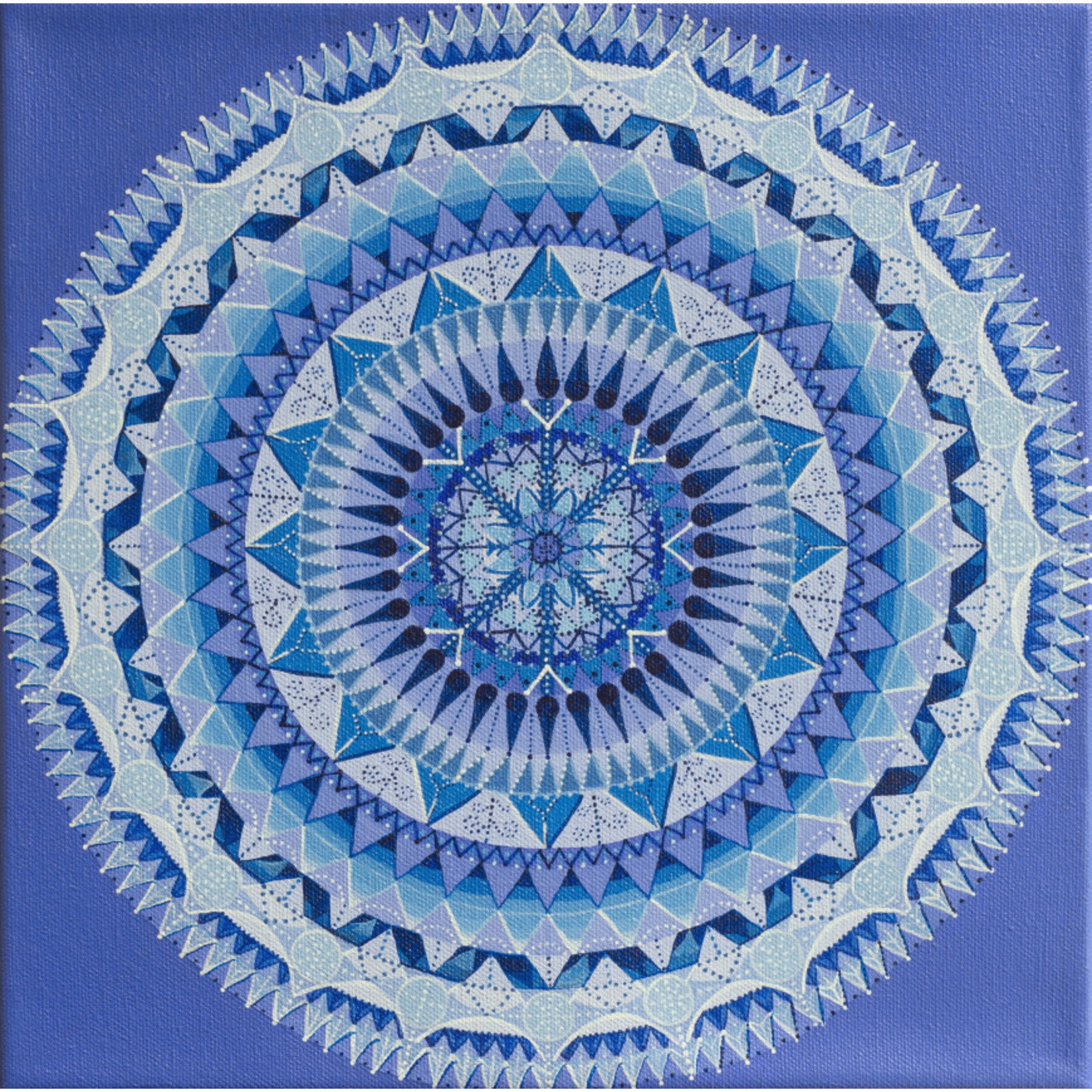 Stirling Studios "Blue Ice" Mandala - Archival Giclee Paper Print - Unframed