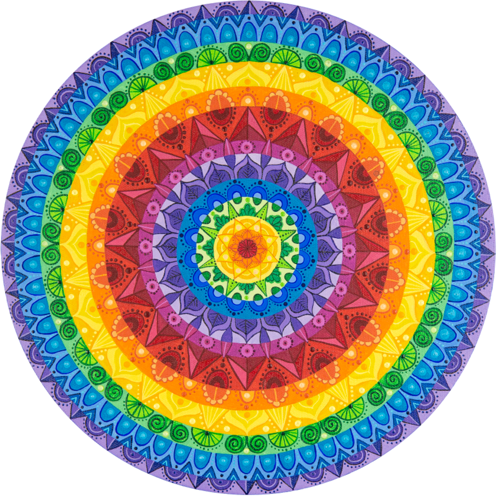 Stirling Studios "Rainbow Round" Mandala canvas print