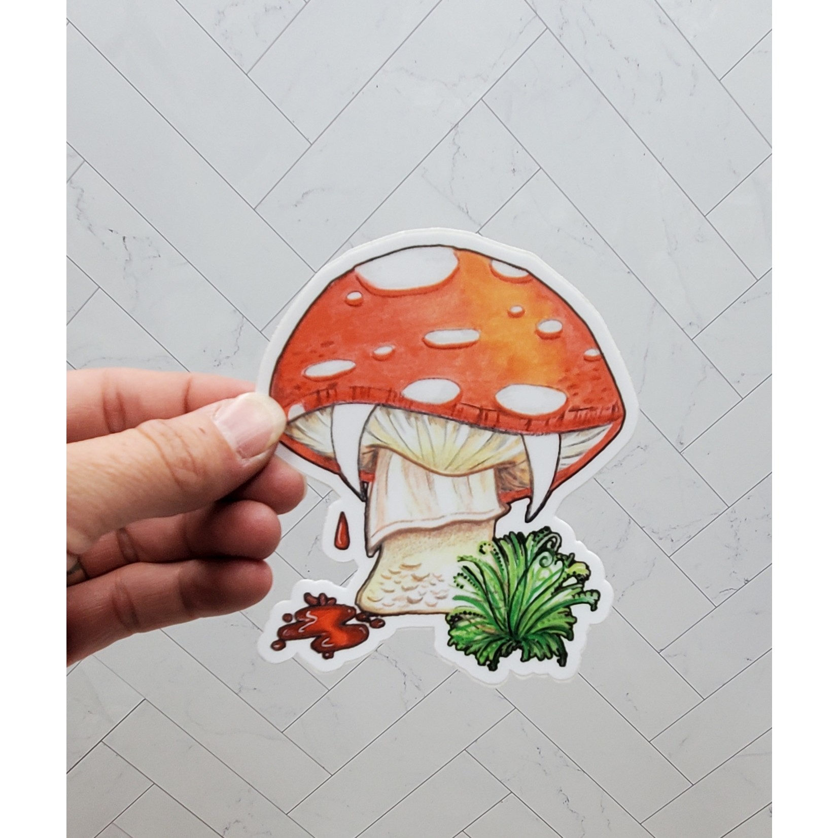 Stirling Studios Vampire Mushroom Sticker - 4"
