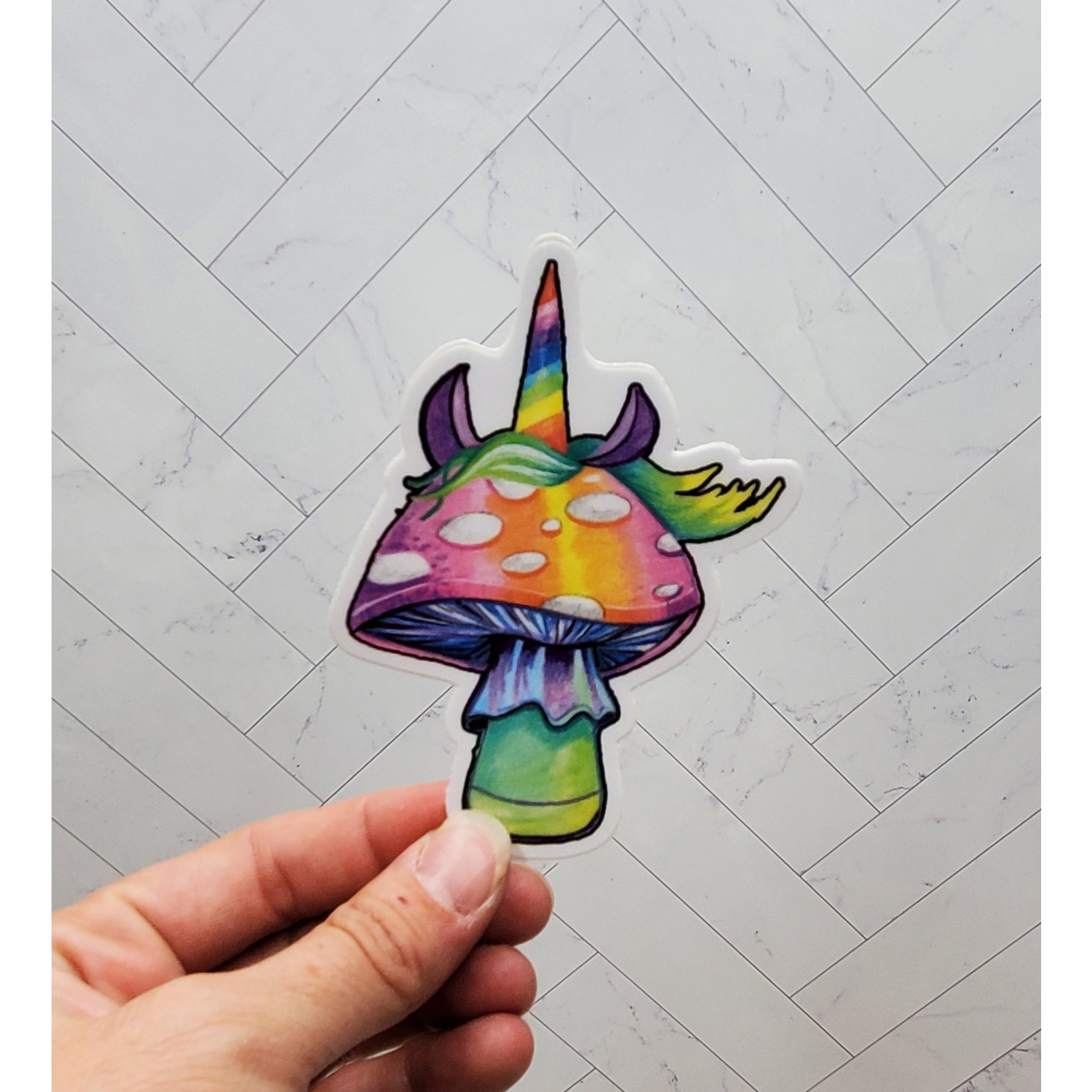 Stirling Studios Unicorn Mushroom Sticker - 4"