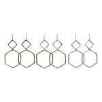 Tamacino "Iris" - square & hexagon earrings